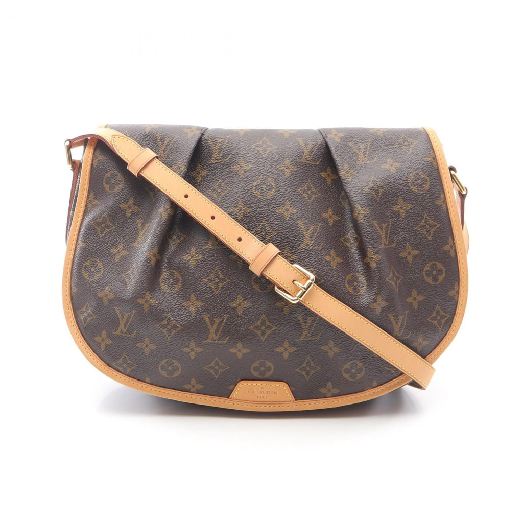 Louis Vuitton Brown Coated Canvas Leather Shoulder Bag (Pre-Owned)