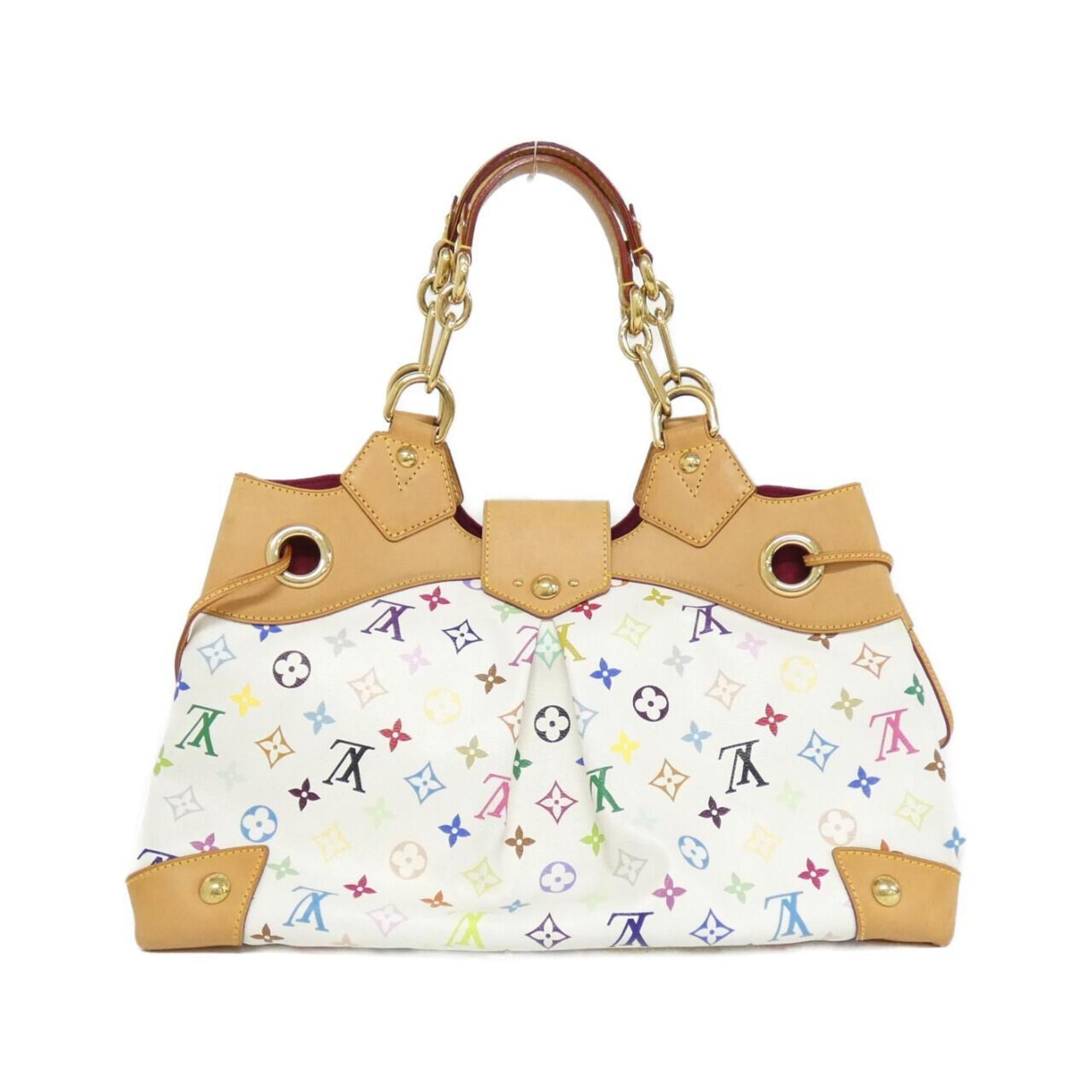 Louis Vuitton White Coated Canvas Shoulder Bag (Pre-Owned)