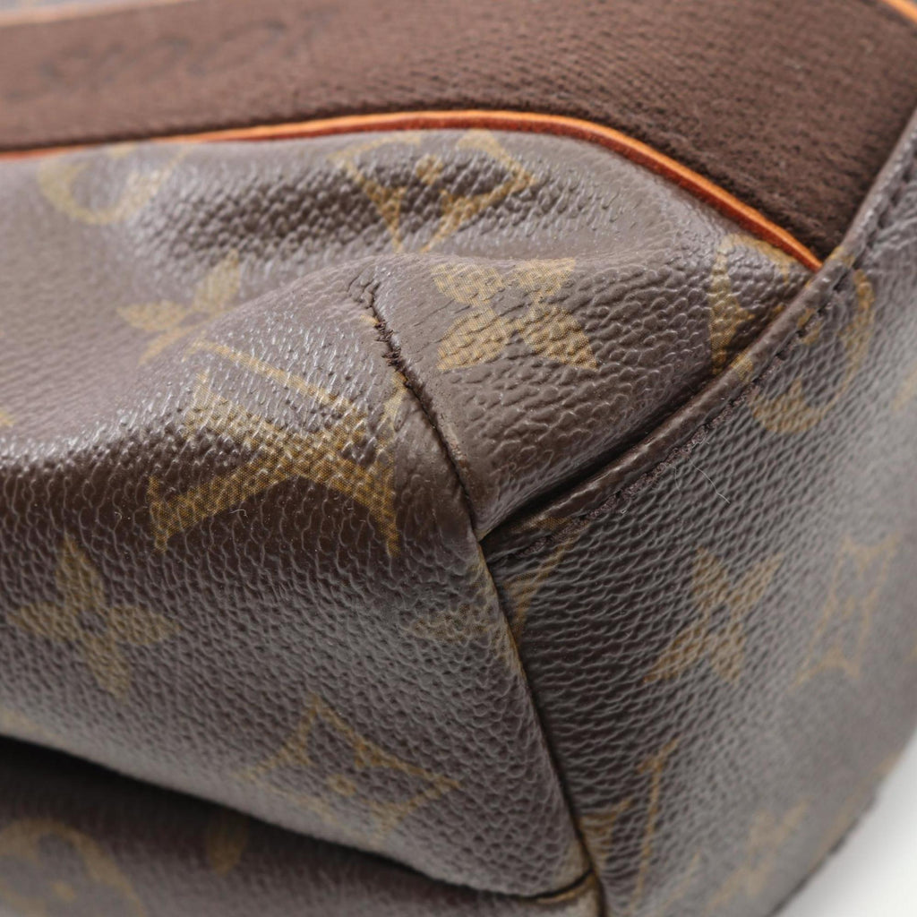 Louis Vuitton Monogram Brown Coated Canvas Leather Tote Bag (Pre-Owned)