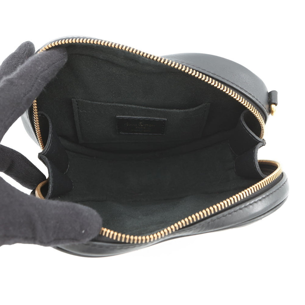 Louis Vuitton Noir Leather Shoulder Bag (Pre-Owned)