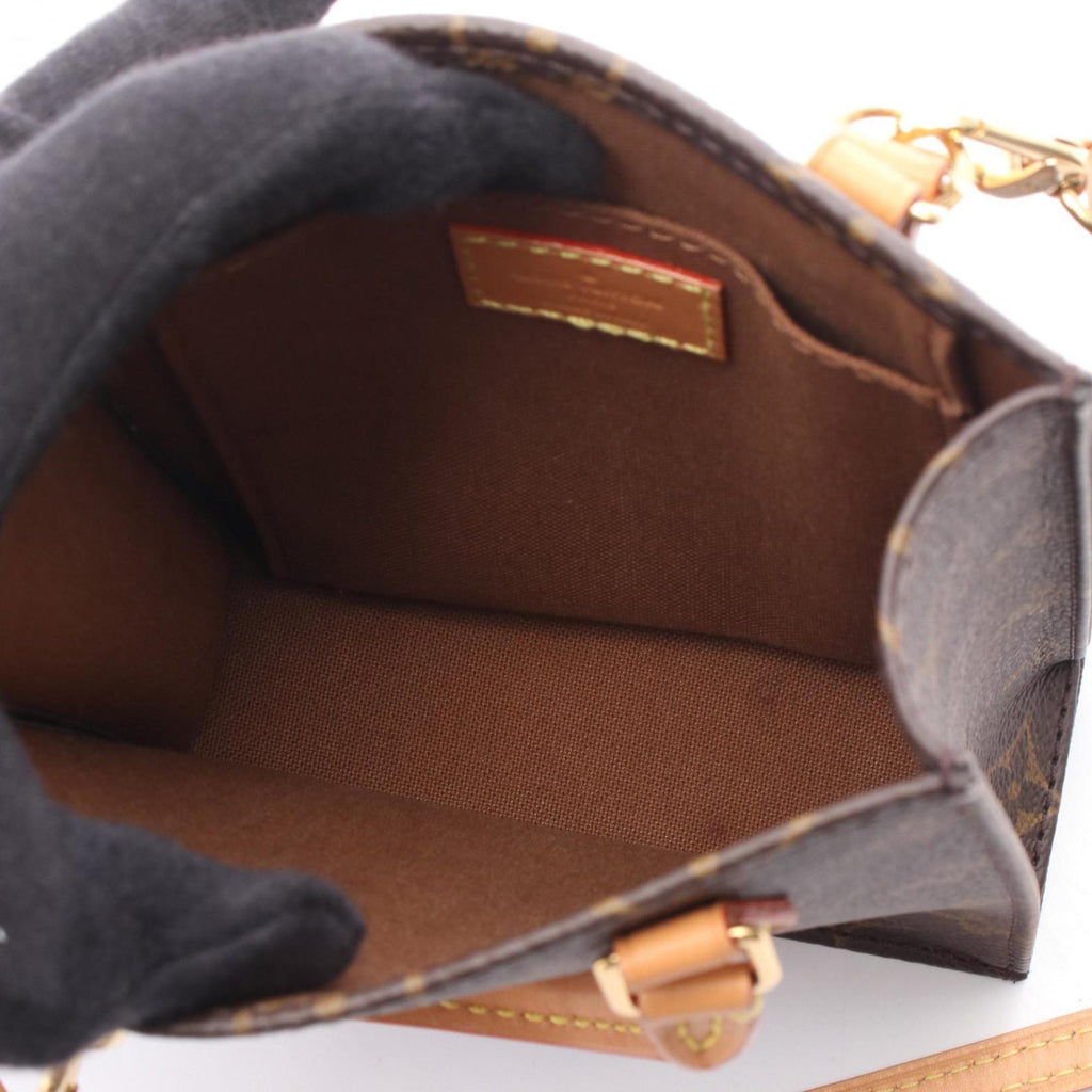 Louis Vuitton Brown Monogram Coated Canvas Leather Handbag (Pre-Owned)
