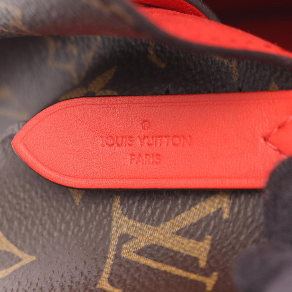 Louis Vuitton Brown Coquelicots Monogram Red Color Coated Canvas Leather Shoulder Bag (Pre-Owned)
