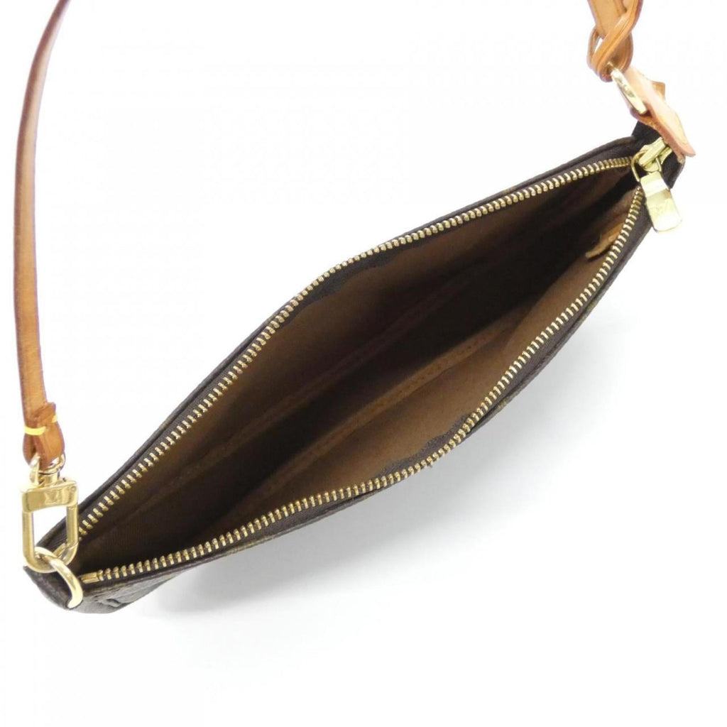 Louis Vuitton Monogram Marron Coated Canvas Pouch (Pre-Owned)