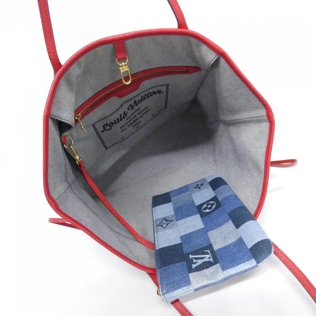 Louis Vuitton Monogram Rouge Denim Handbag Shoulder Bag (Pre-Owned)