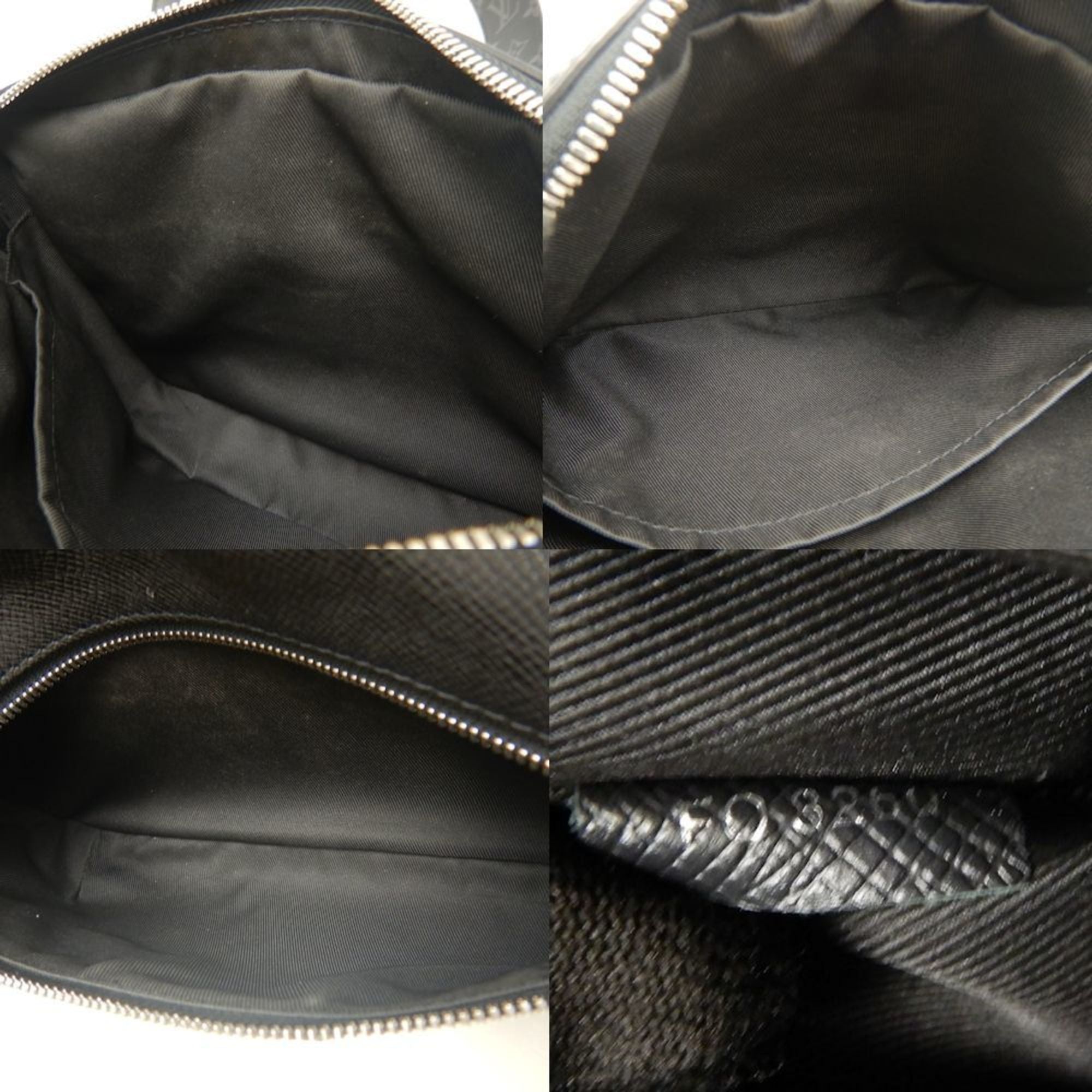 Louis Vuitton Taigarama Noir Pvc Leather Shoulder Bag (Pre-Owned)