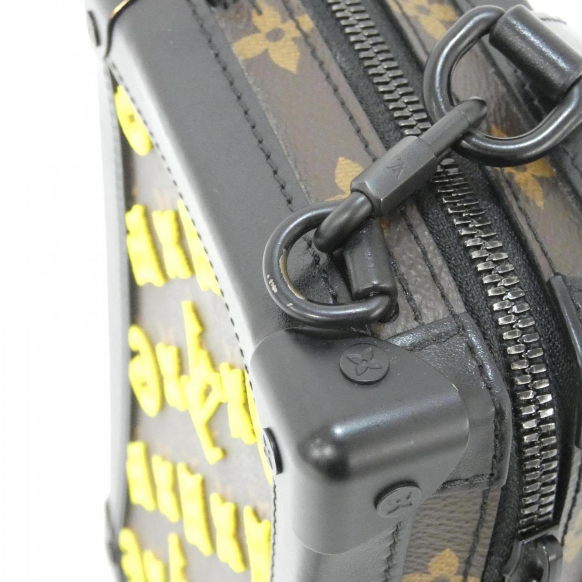 Louis Vuitton Black Jaune Yellow Coated Canvas Shoulder Bag (Pre-Owned)