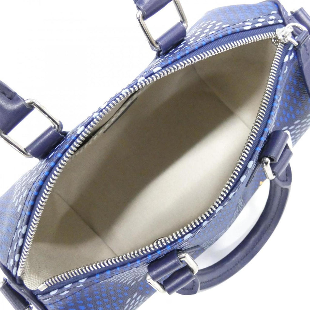Louis Vuitton Blue Coated Canvas Boston Bag (Pre-Owned)