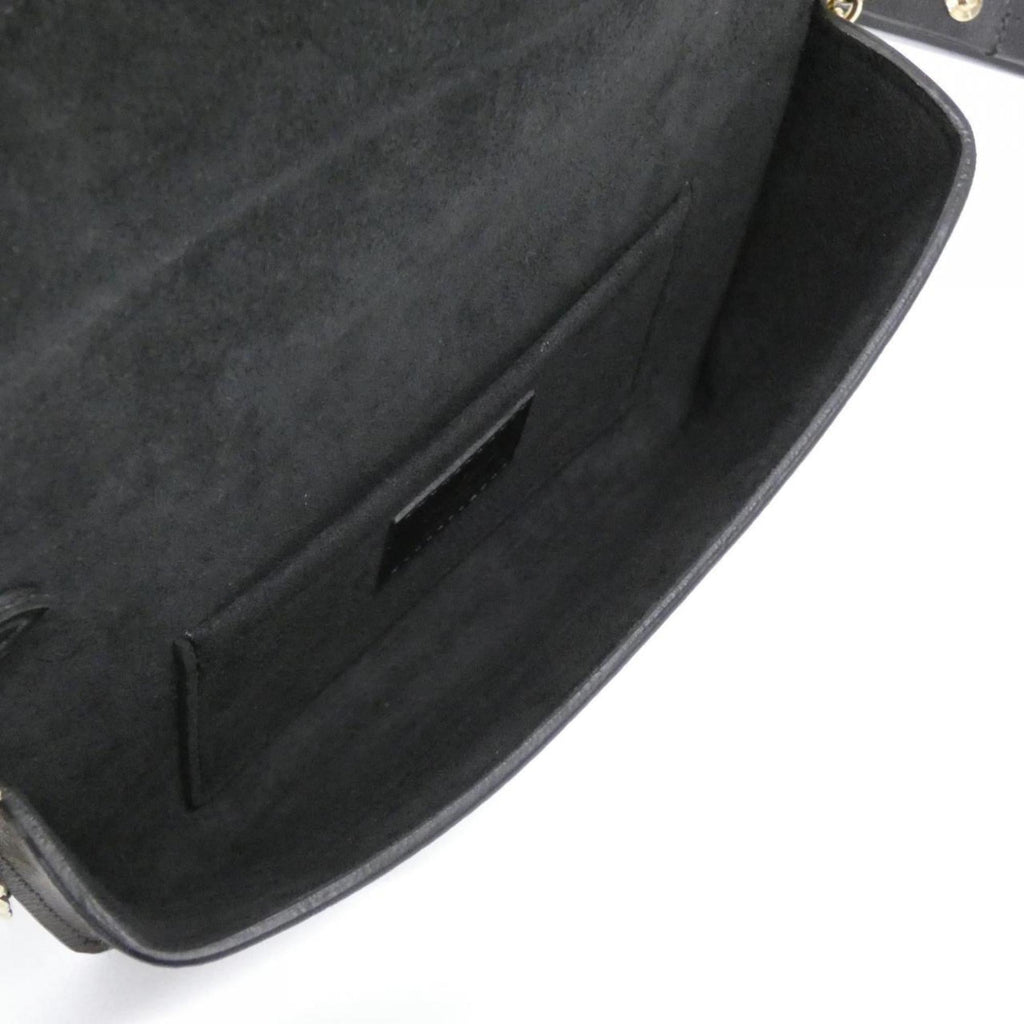 Louis Vuitton Black Marron Coated Canvas Leather Shoulder Bag (Pre-Owned)