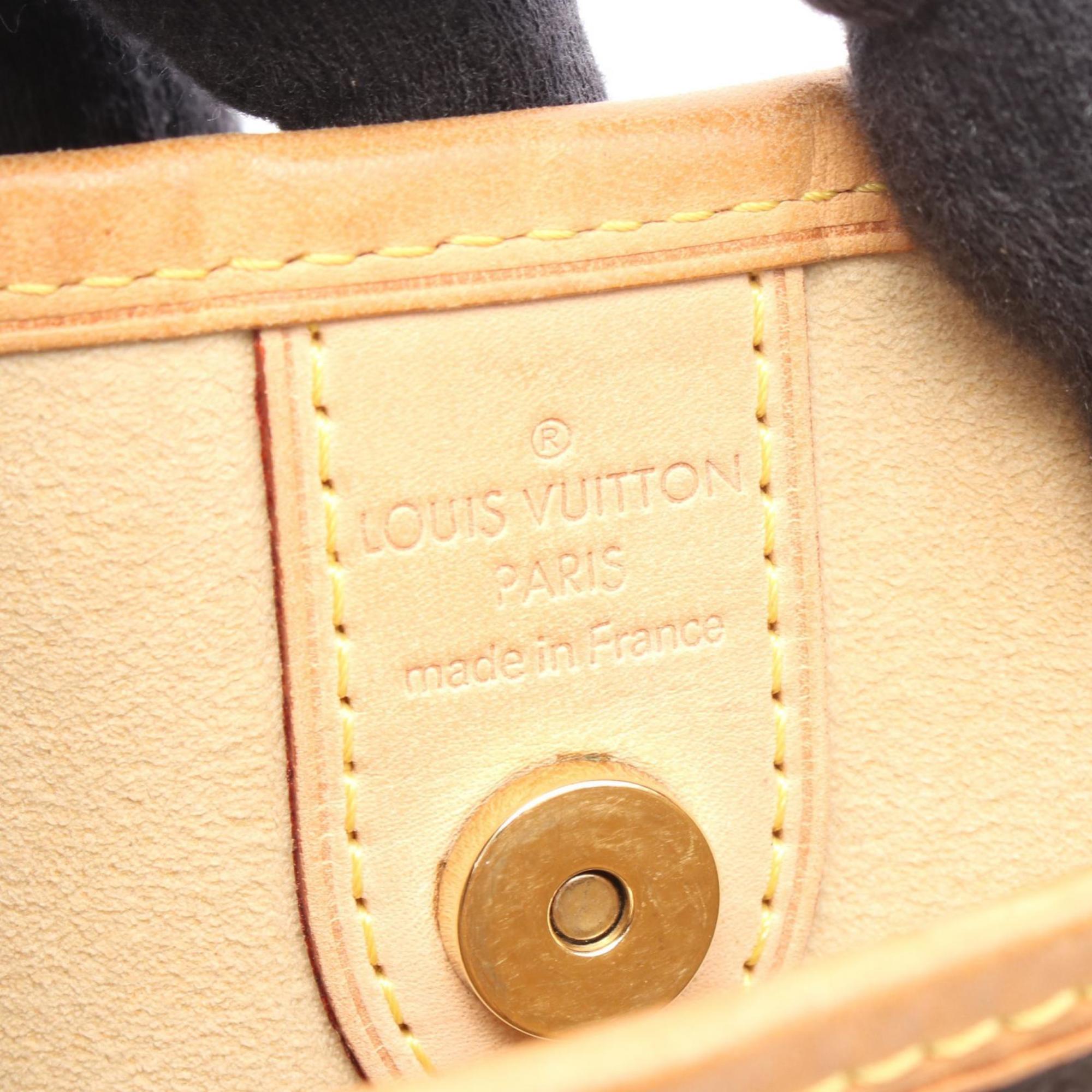 Louis Vuitton Brown Coated Canvas Leather Shoulder Bag (Pre-Owned)