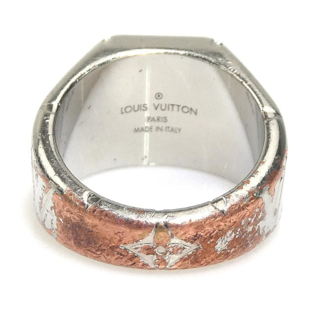 Louis Vuitton Silver Metal Band Ring (Pre-Owned)