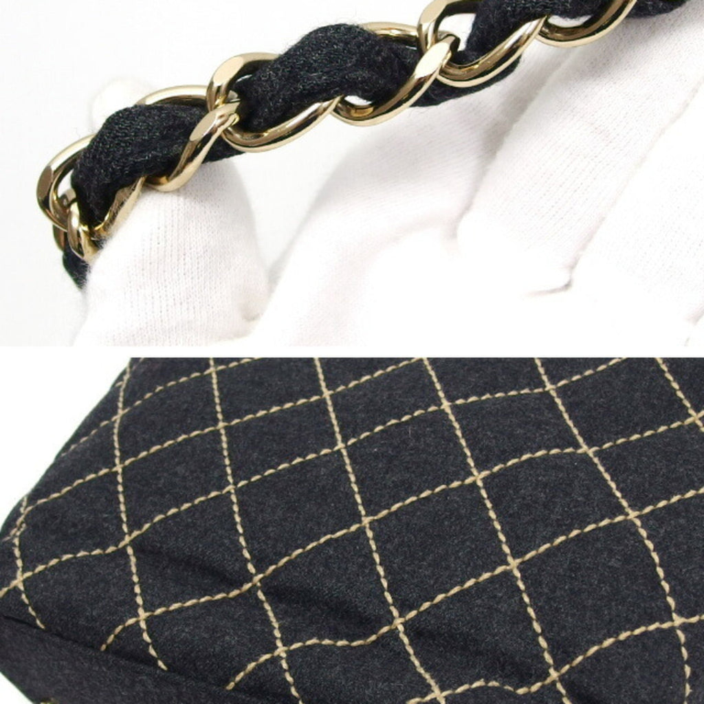 Surpique Chain Tote Quilted Wool Small