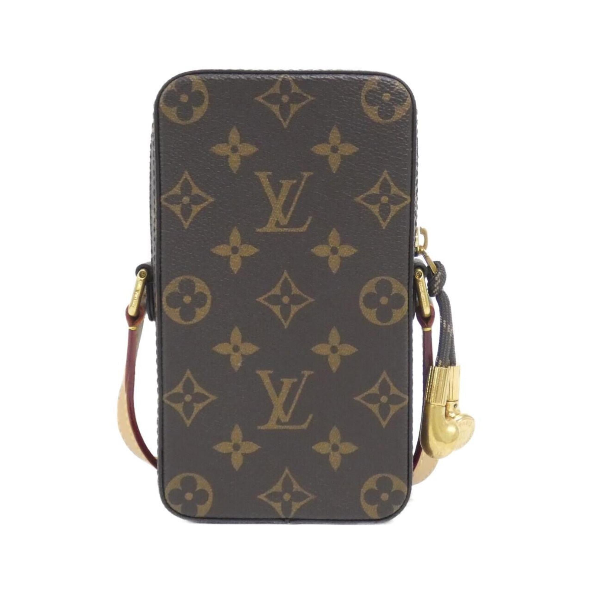 Louis Vuitton Brown Coated Canvas Leather Shoulder Bag (Pre-Owned)