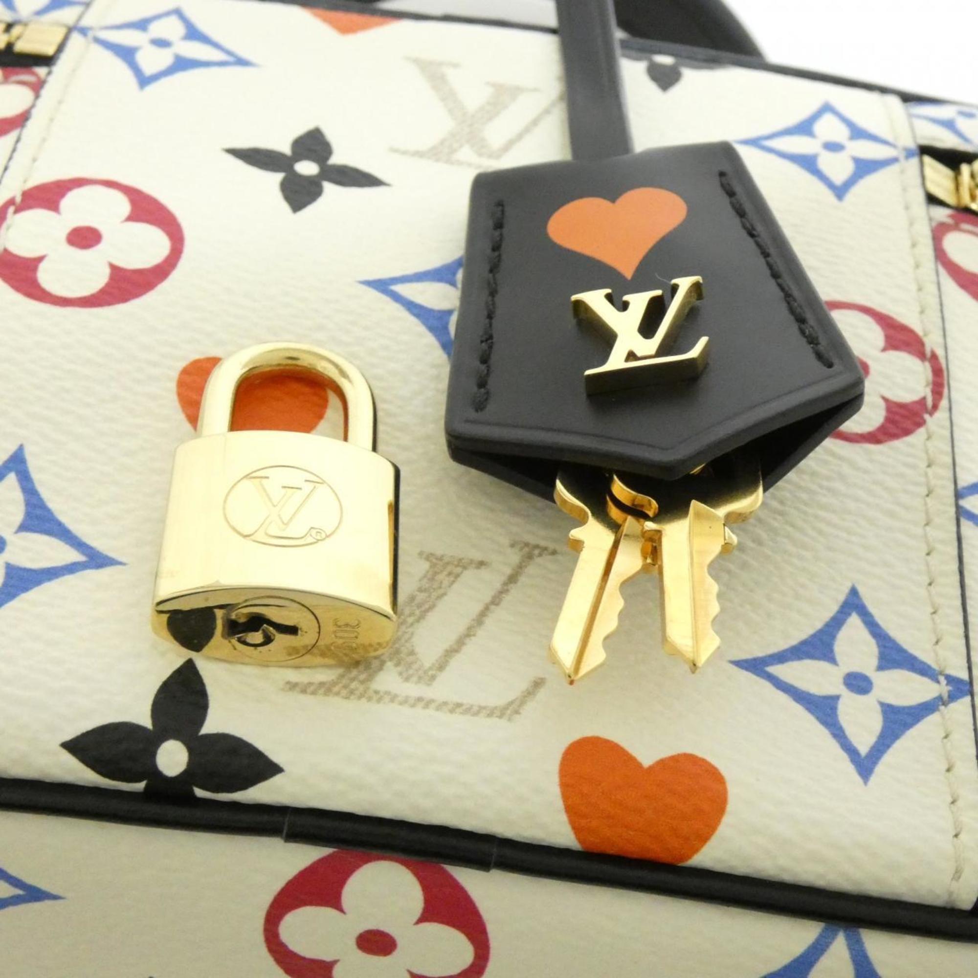 Louis Vuitton Monogram Blanc Coated Canvas Handbag (Pre-Owned)