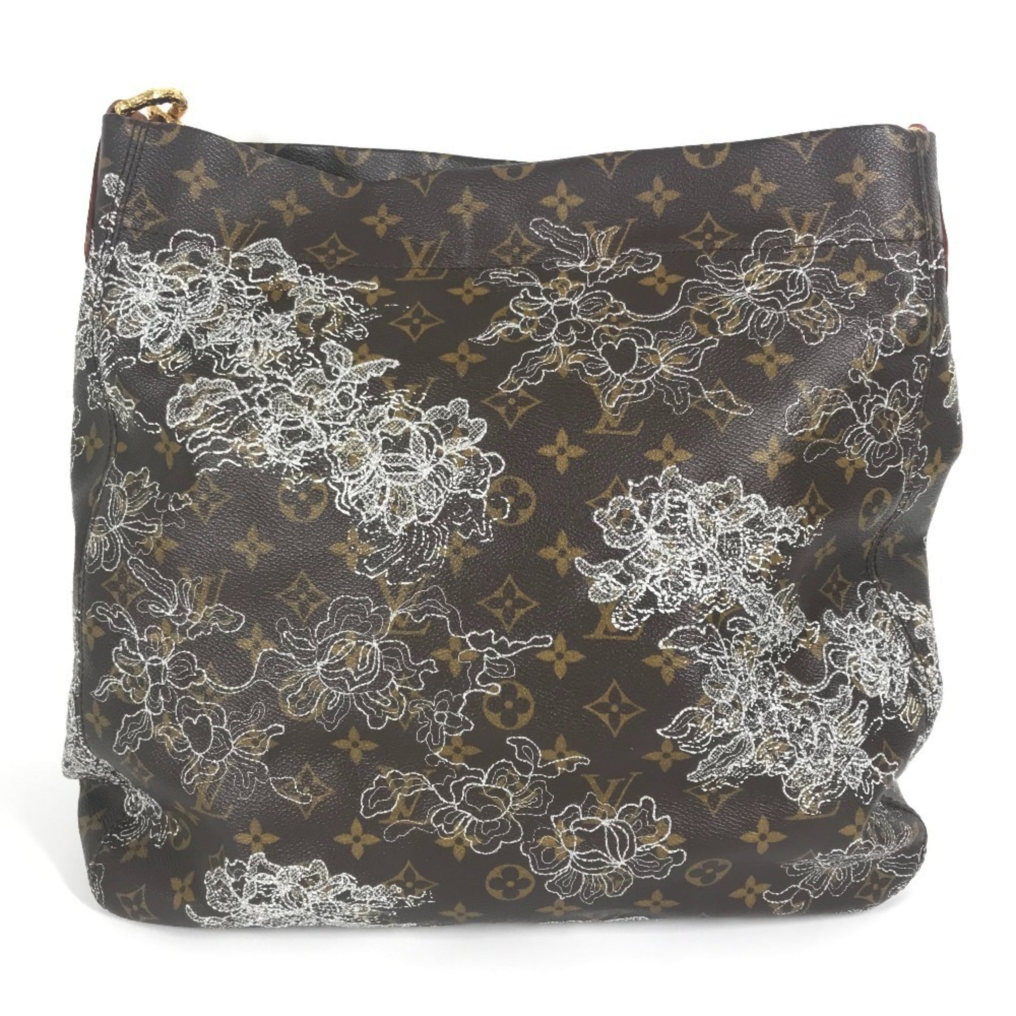Louis Vuitton Argent Brown White Monogram Canvas Shoulder Bag Tote Bag (Pre-Owned)