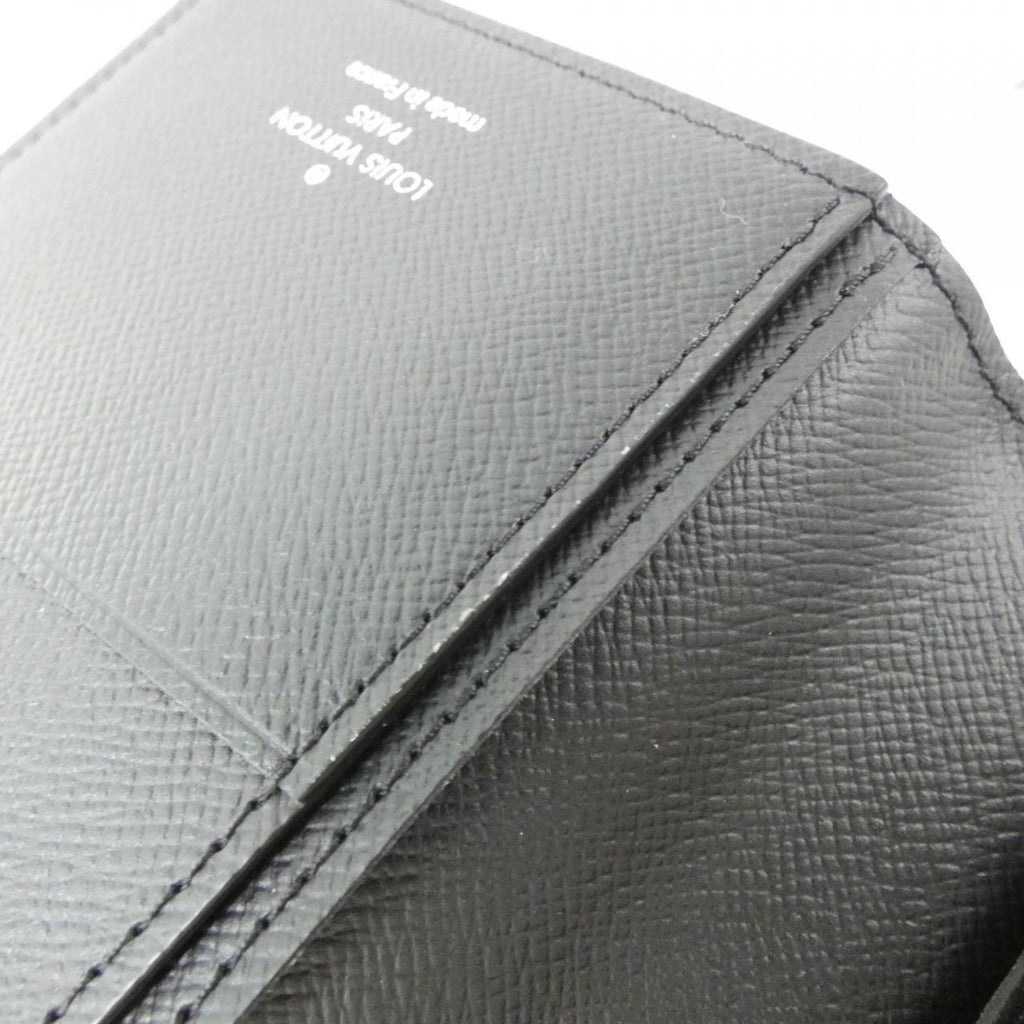 Louis Vuitton Black Leather Long Wallet (Bi-Fold) (Pre-Owned)