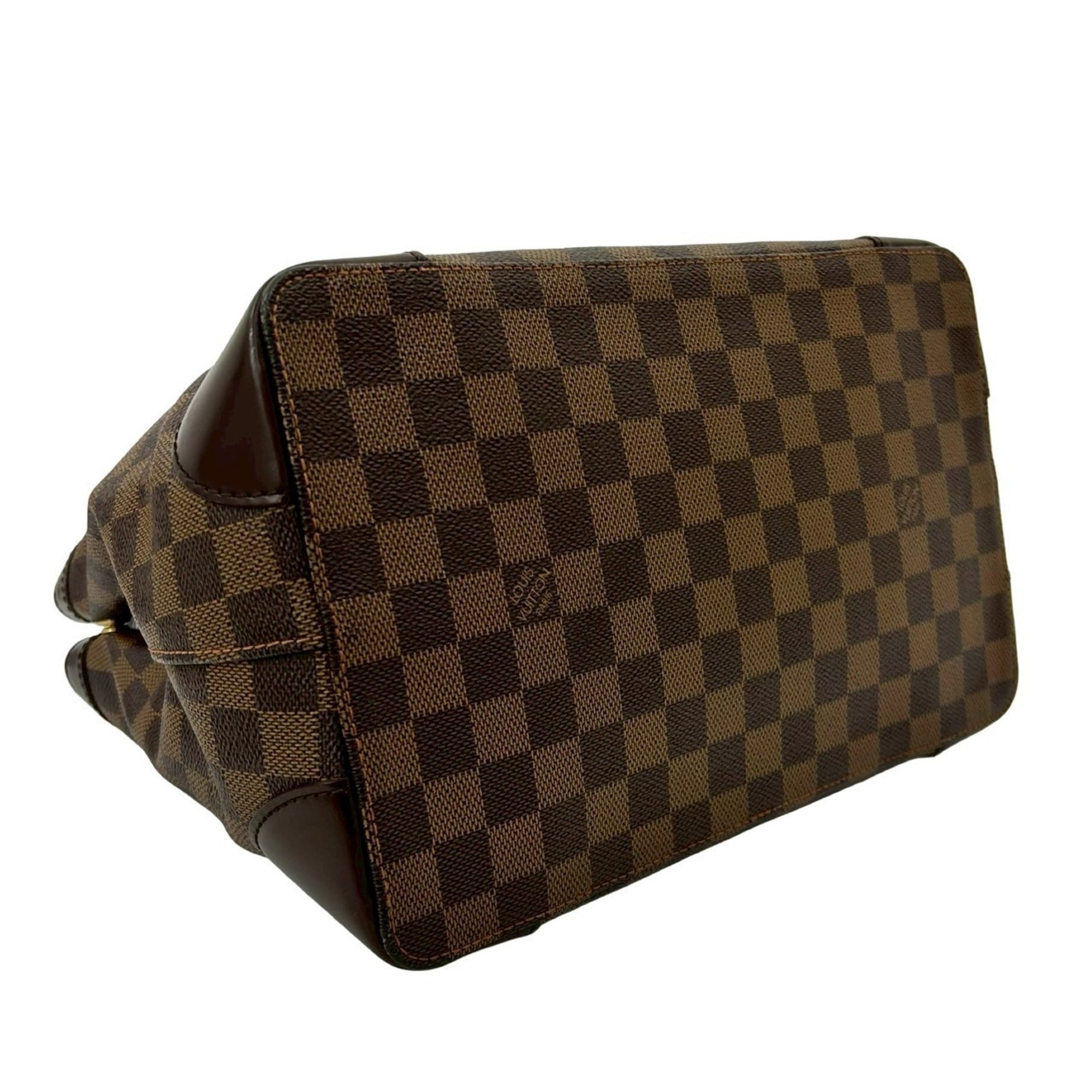 Louis Vuitton Brown Leather Pvc Handbag Tote Bag (Pre-Owned)