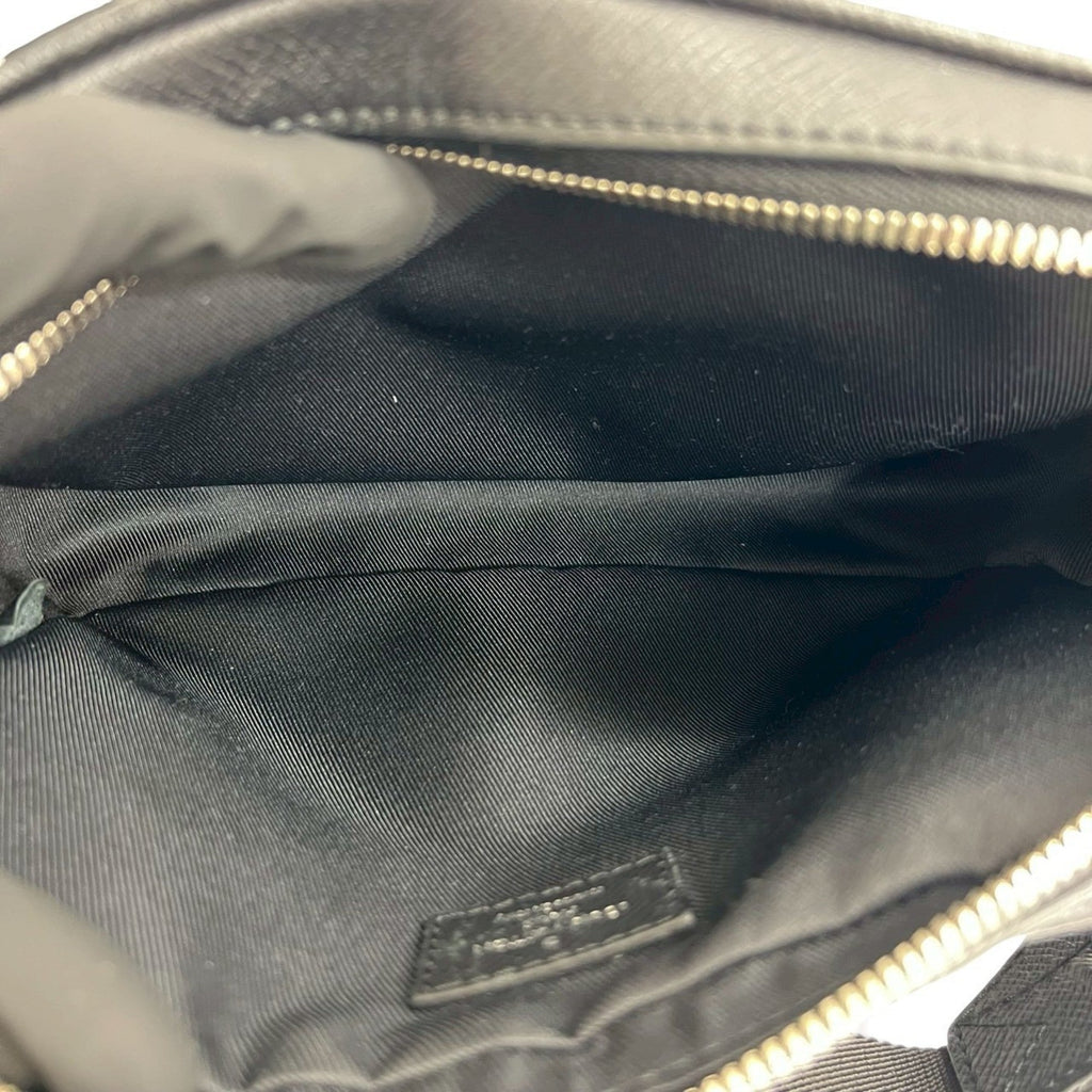 Louis Vuitton Black Leather Shoulder Bag Sling Bag (Pre-Owned)