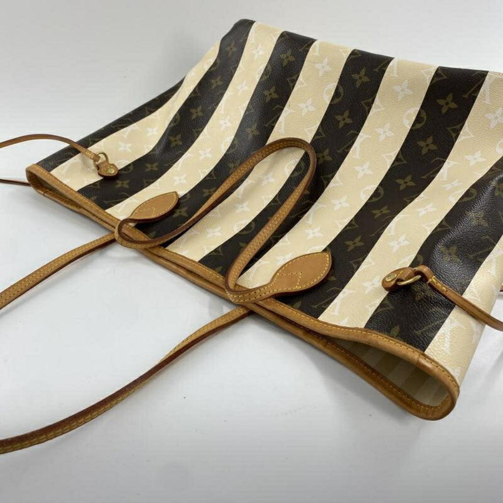 Louis Vuitton Beige Brown Monogram Rayures Tote Bag (Pre-Owned)