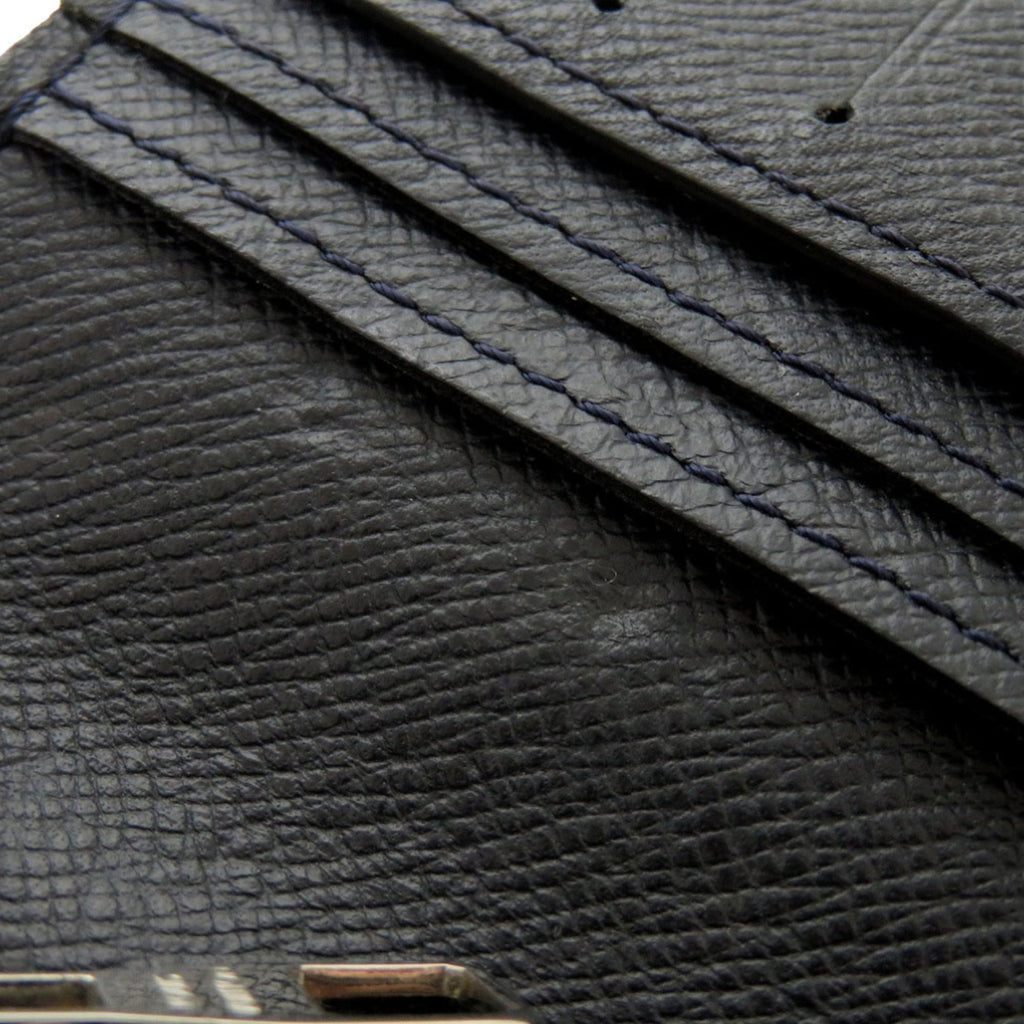 Louis Vuitton Navy Taiga Leather Long Wallet (Bi-Fold) (Pre-Owned)