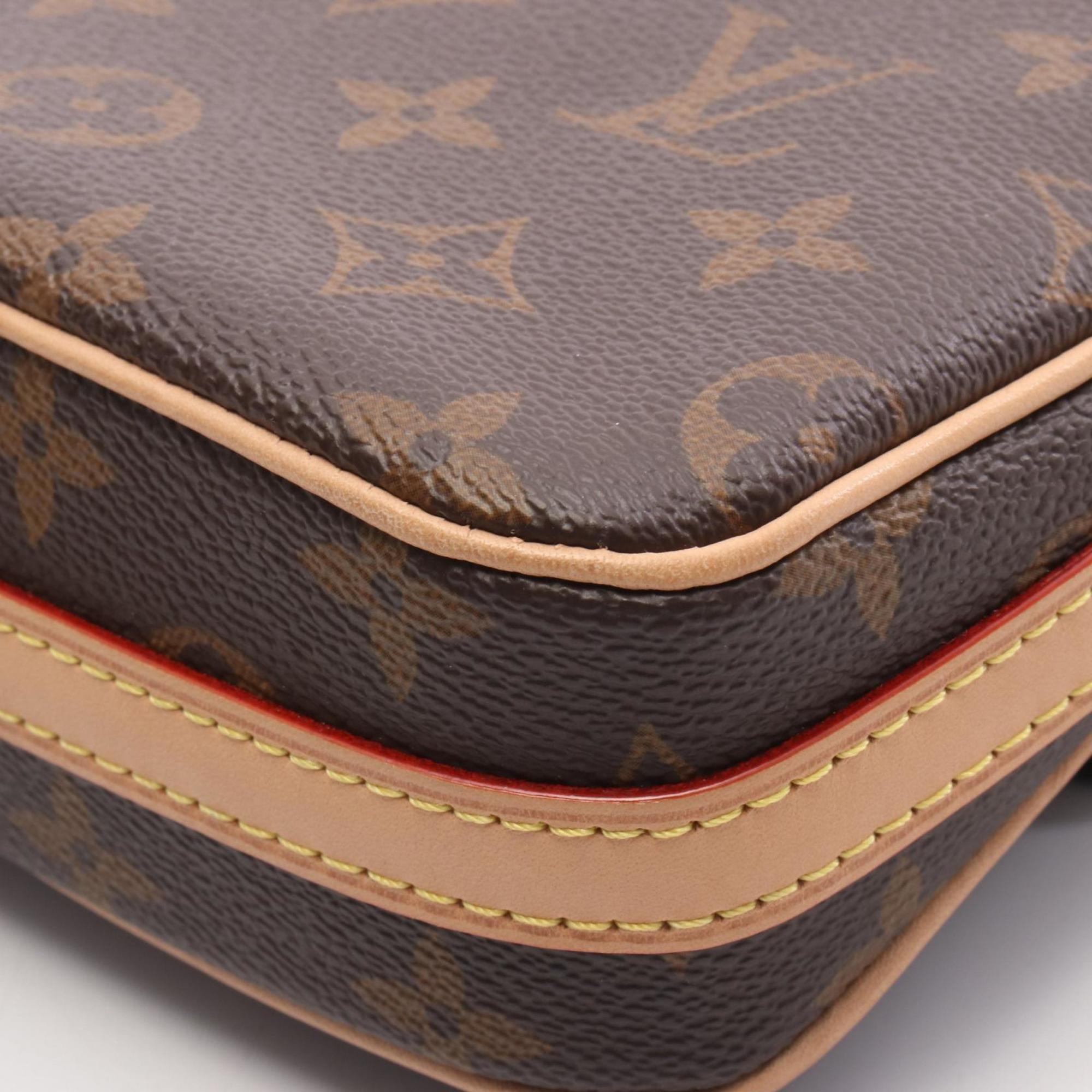 Louis Vuitton Brown Monogram Coated Canvas Leather Shoulder Bag (Pre-Owned)