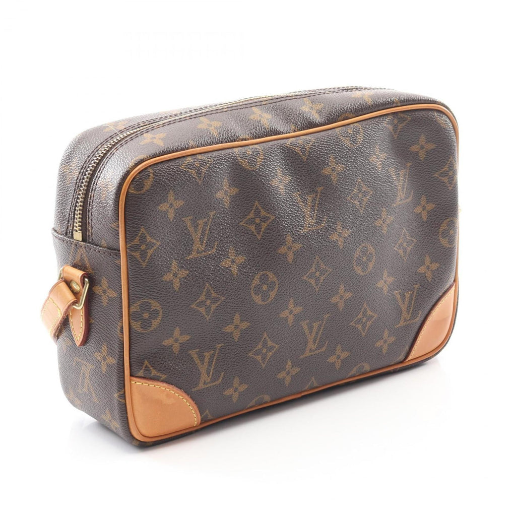 Louis Vuitton Monogram Brown Coated Canvas Leather Shoulder Bag (Pre-Owned)