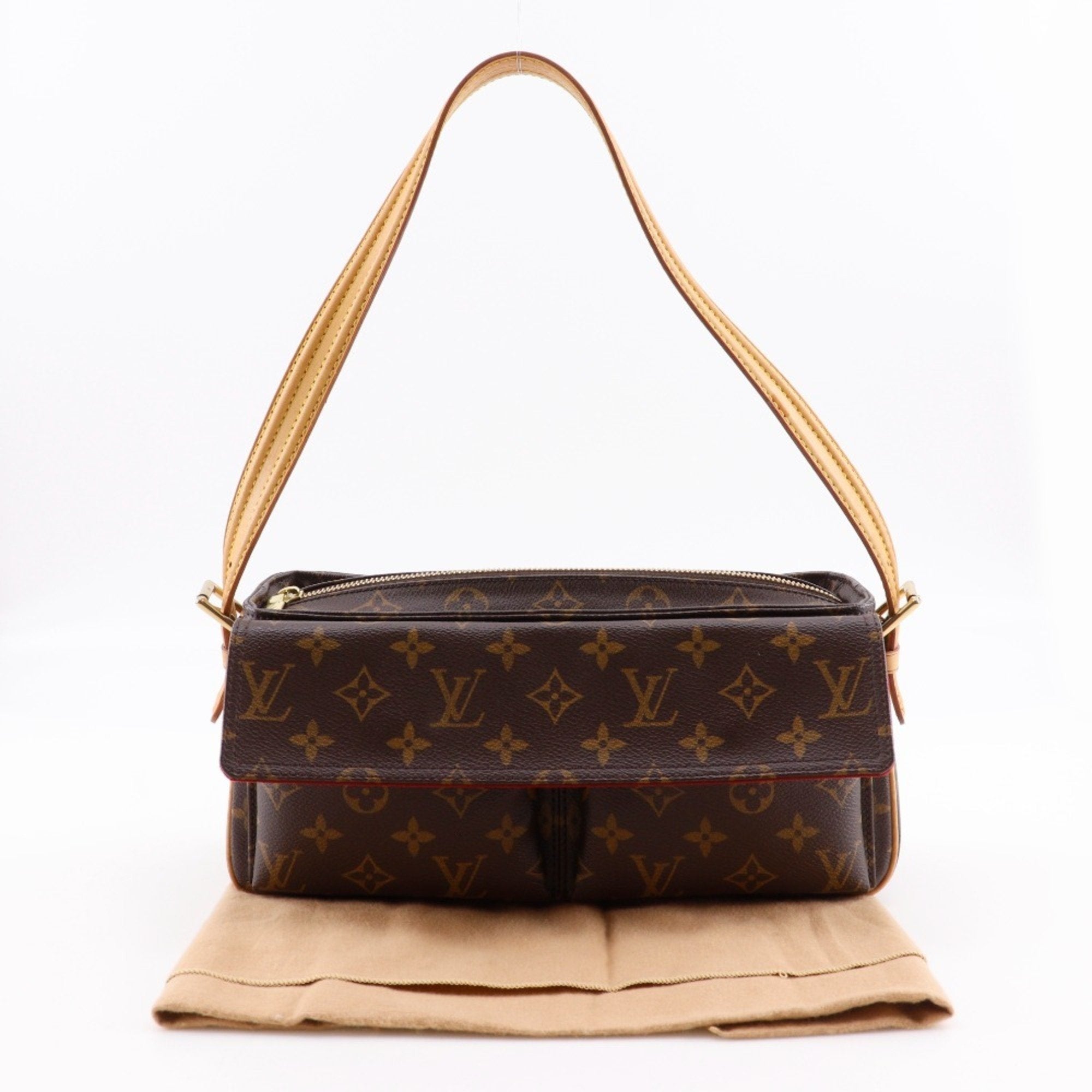 Louis Vuitton Brown Monogram Canvas Shoulder Bag (Pre-Owned)