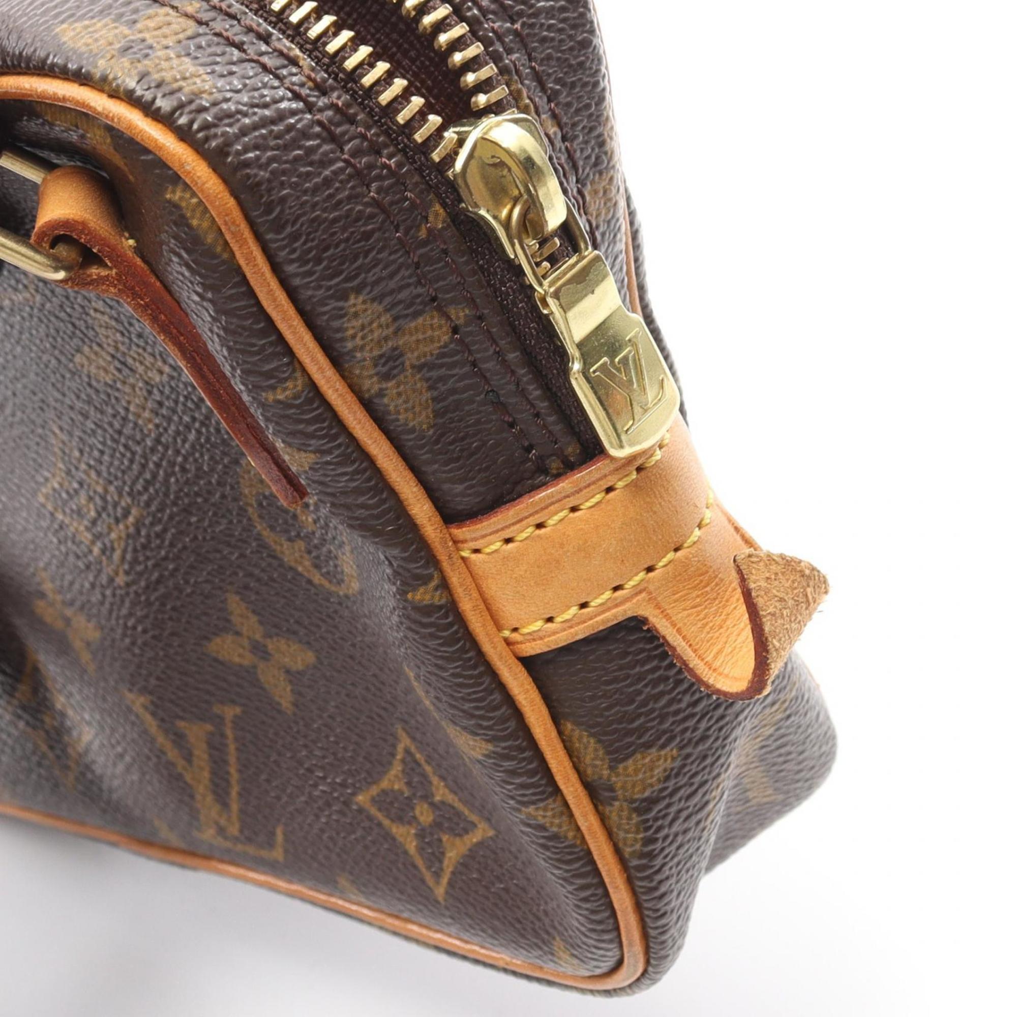 Louis Vuitton Brown Coated Canvas Leather Shoulder Bag (Pre-Owned)
