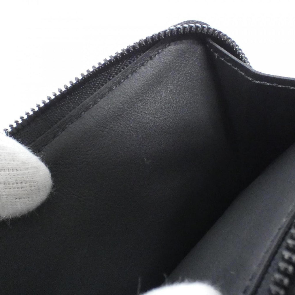 Louis Vuitton Black Leather Wallet (Tri-Fold) (Pre-Owned)