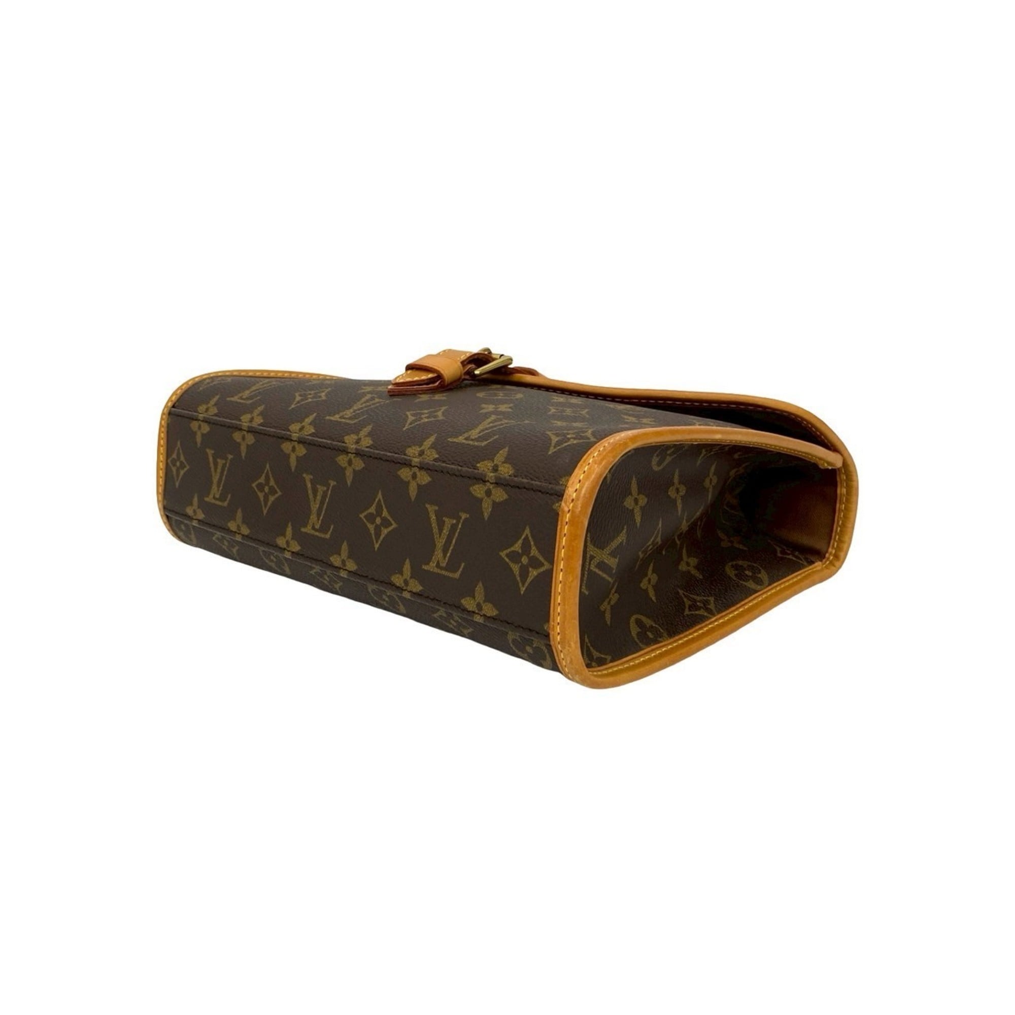 Louis Vuitton Brown Leather Pvc Handbag Shoulder Bag (Pre-Owned)