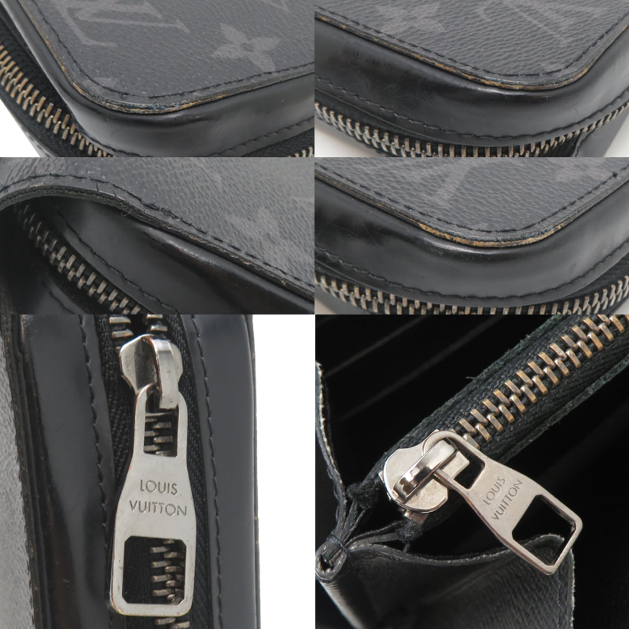 Louis Vuitton Black Monogram Eclipse Clutch Bag (Pre-Owned)