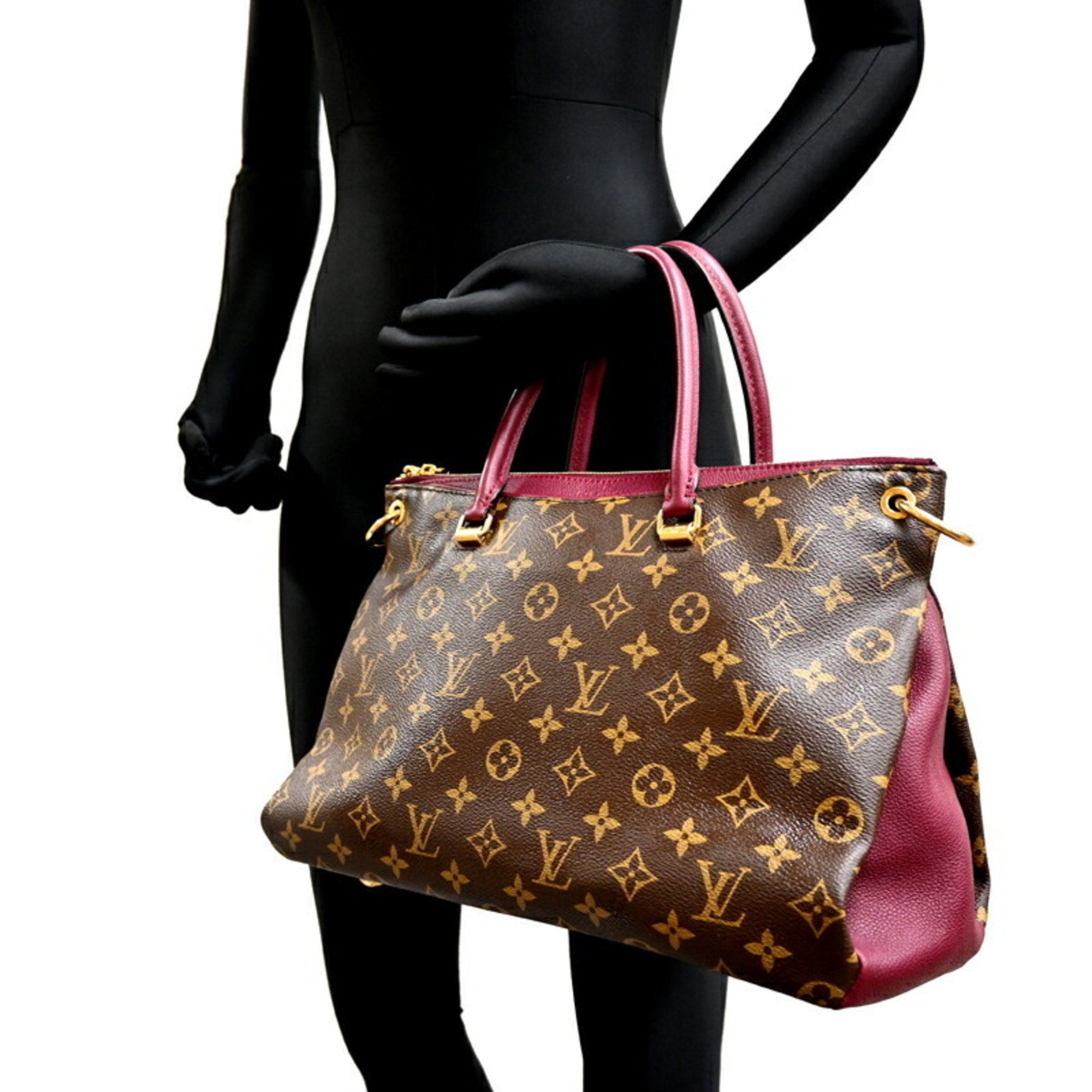 Louis Vuitton Monogram Brown Galle Monogram Purple Monogram Handbag (Pre-Owned)