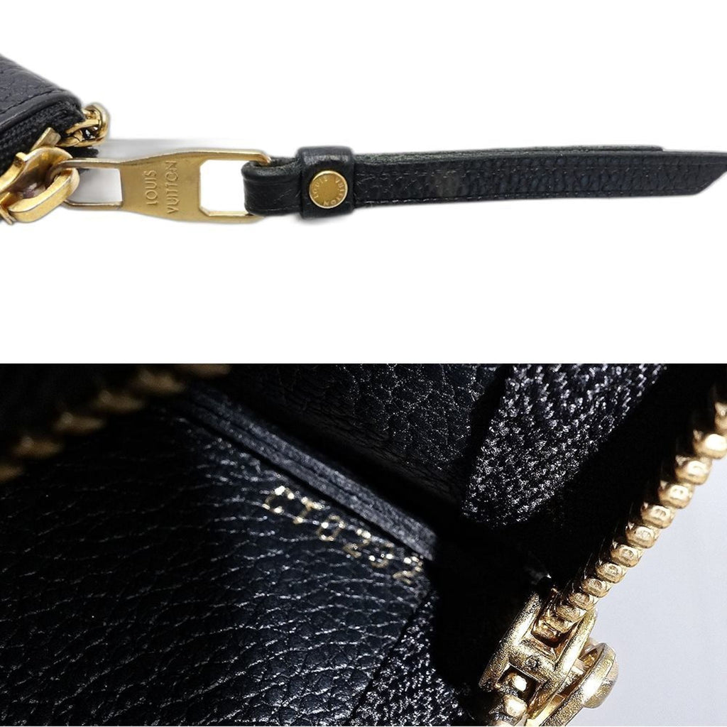 Louis Vuitton Monogram Empreinte Beige Black Leather Coin Purse/Coin Case (Pre-Owned)