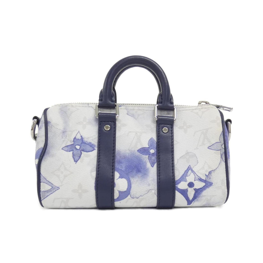 Louis Vuitton Blue Coated Canvas Boston Bag (Pre-Owned)