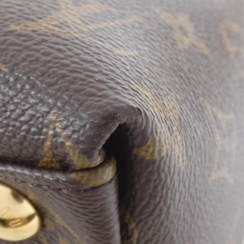 Louis Vuitton Black Marron Coated Canvas Leather Handbag (Pre-Owned)