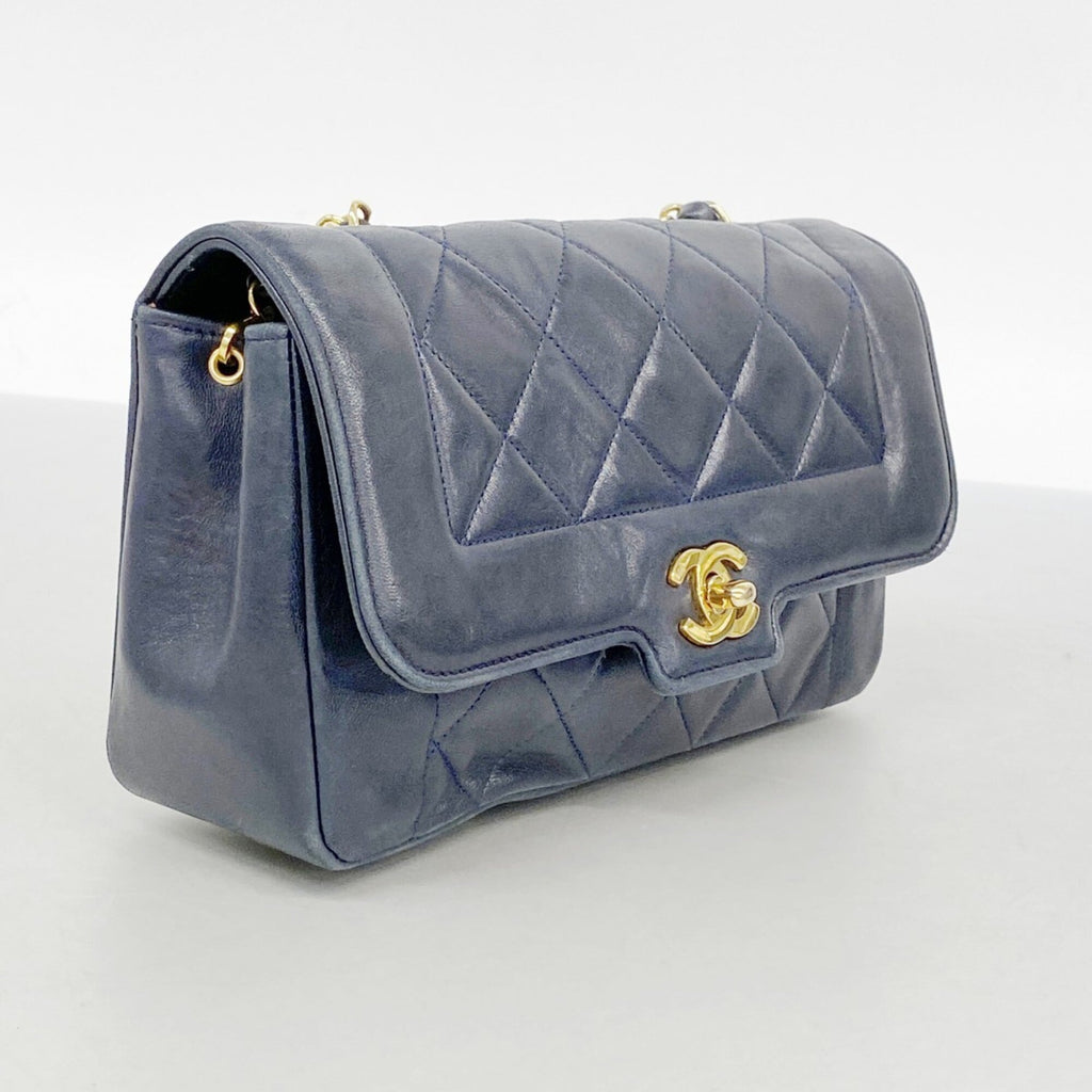 Vintage CC Chain Flap Bag Quilted Lambskin Small