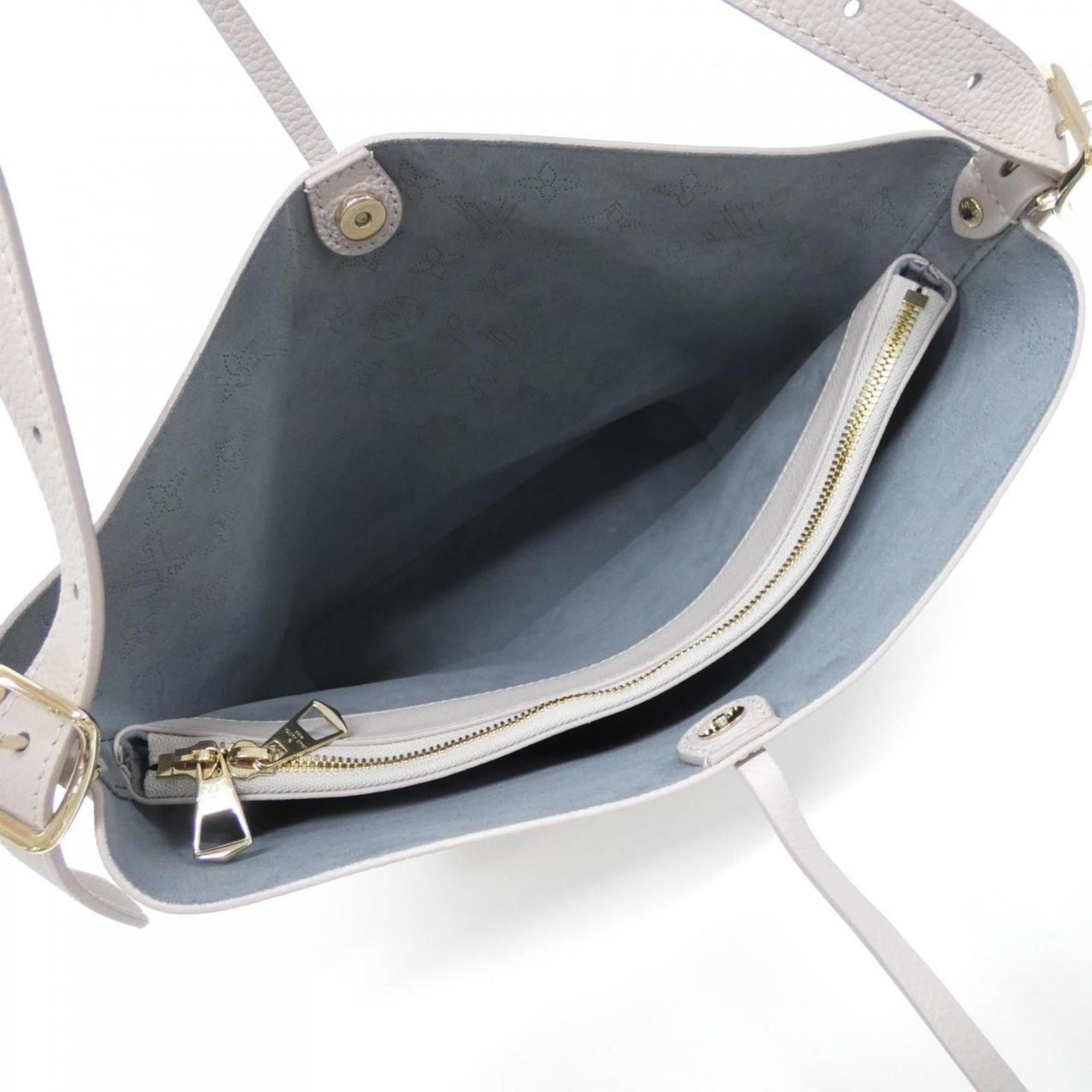 Louis Vuitton Gray Leather Shoulder Bag (Pre-Owned)