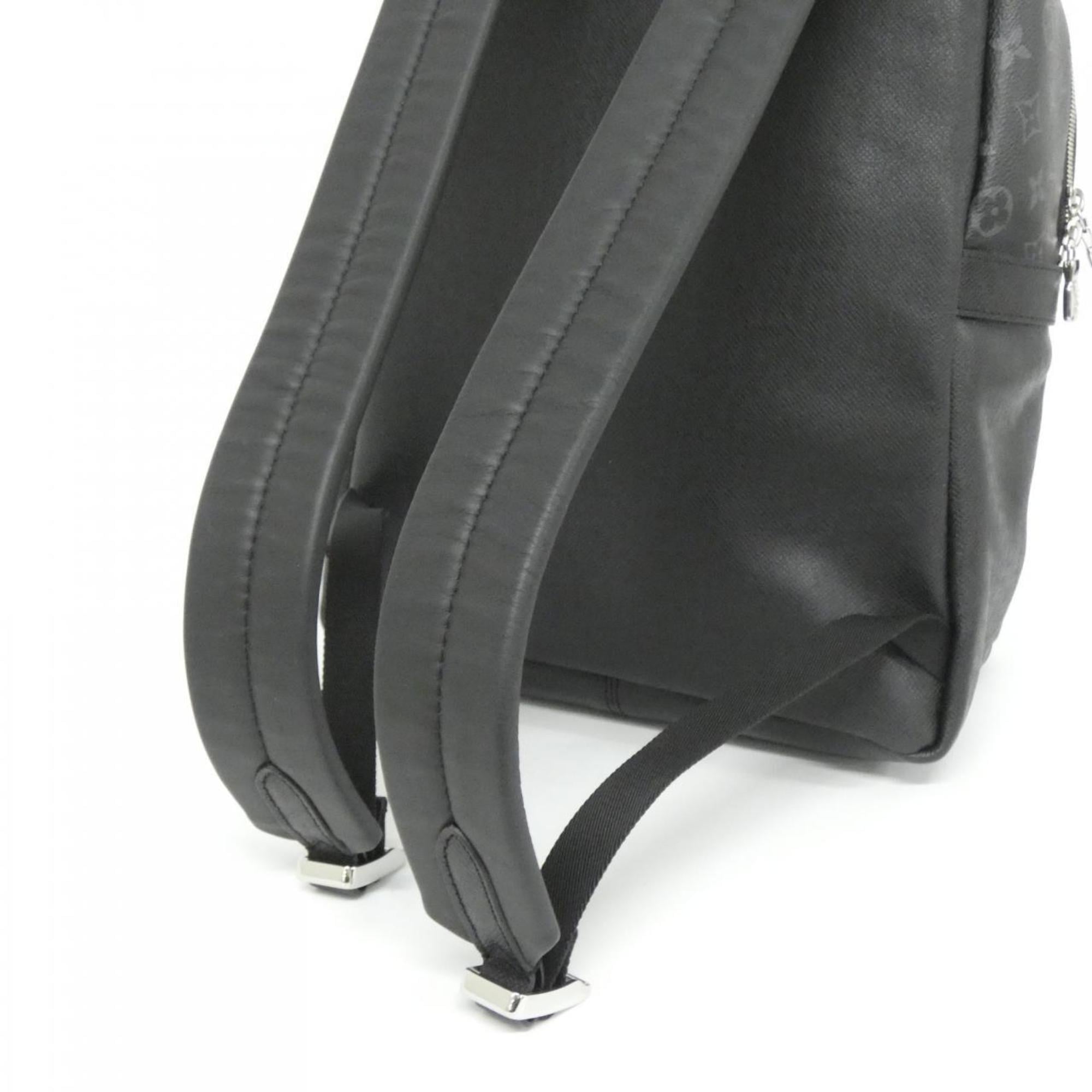 Louis Vuitton Black Taigarama Coated Canvas Leather Backpack (Pre-Owned)