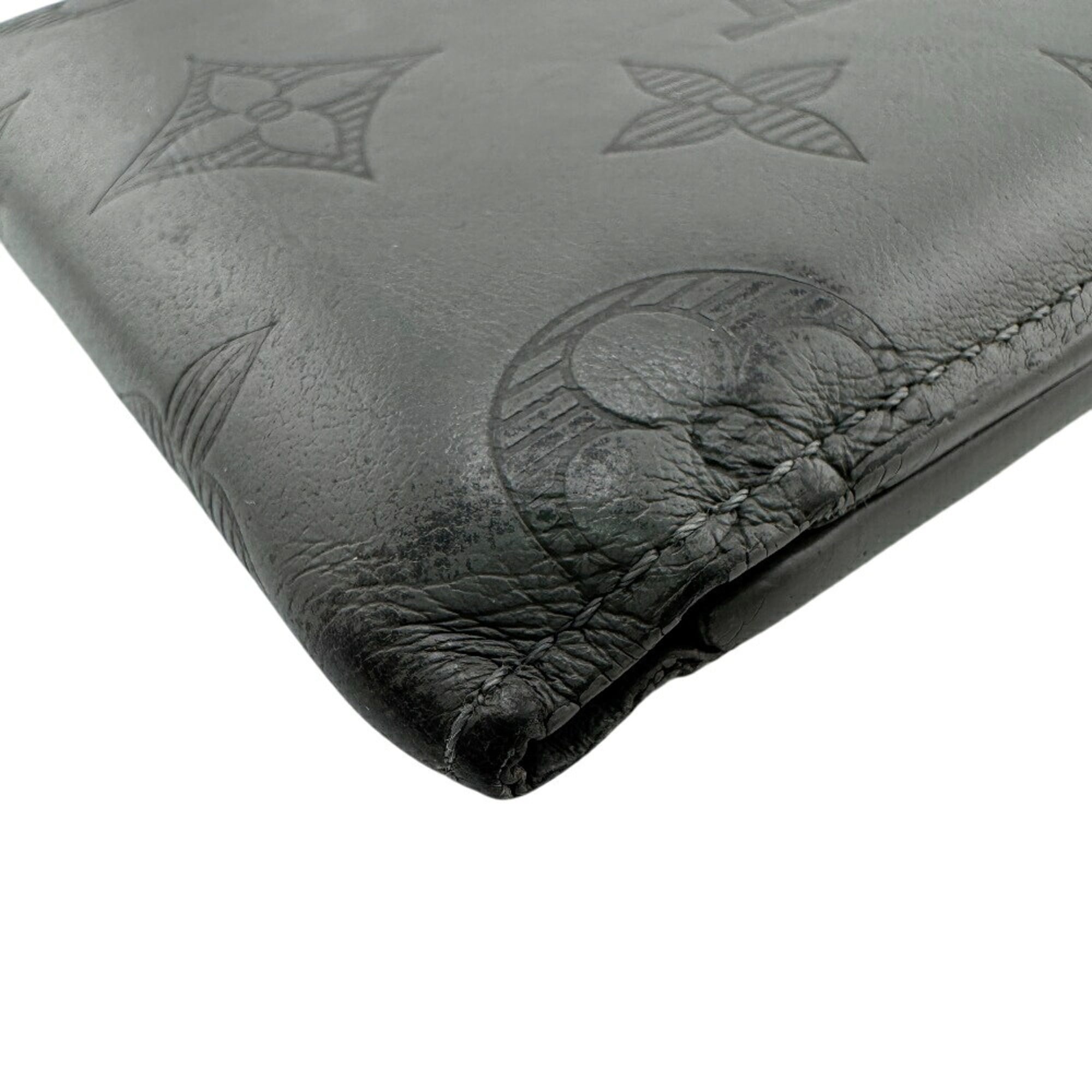 Louis Vuitton Dark Gray Gray Leather Wallet (Bi-Fold) (Pre-Owned)