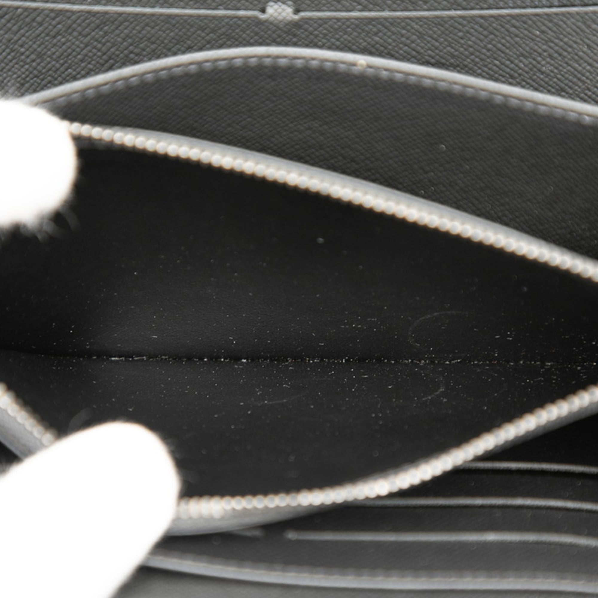 Louis Vuitton Black Pvc Leather Long Wallet (Bi-Fold) (Pre-Owned)