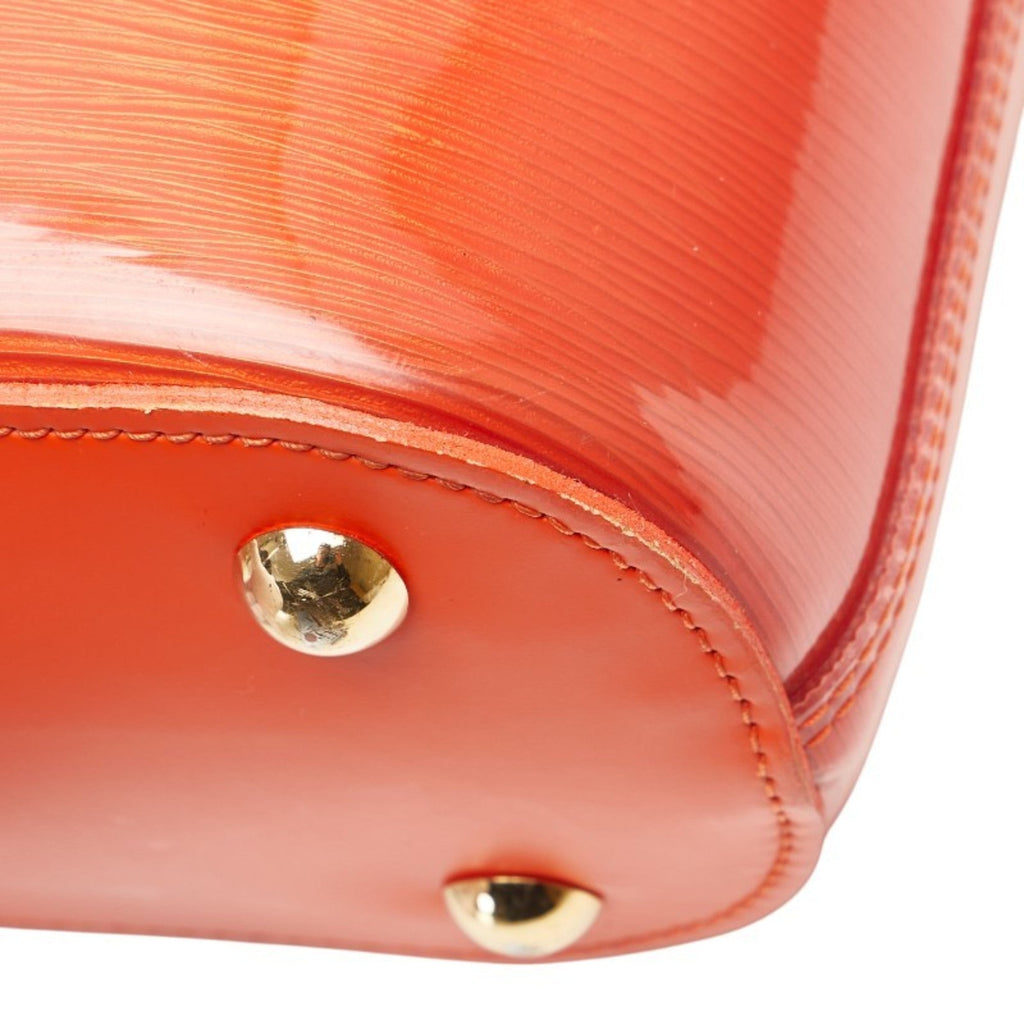 Louis Vuitton Orange Vinyl Leather Handbag (Pre-Owned)