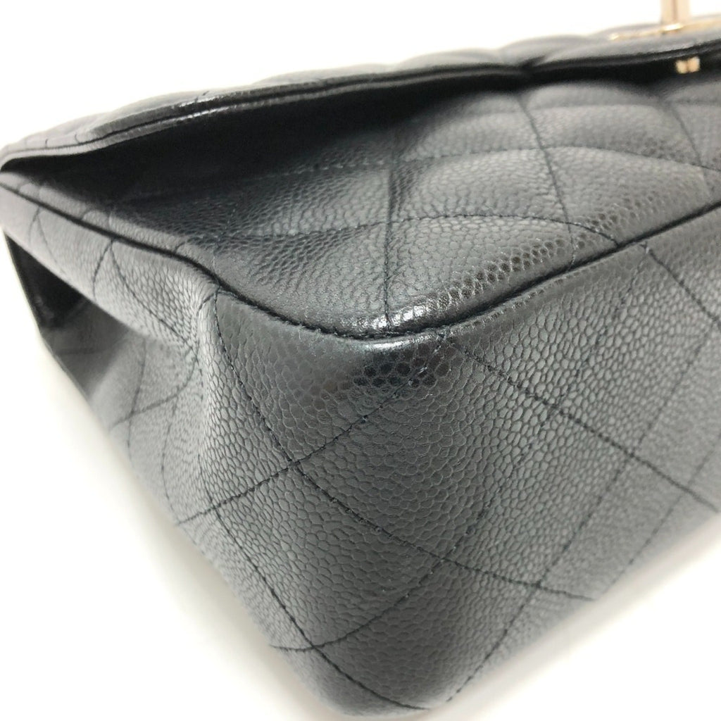 Classic Single Flap Bag Quilted Caviar Jumbo