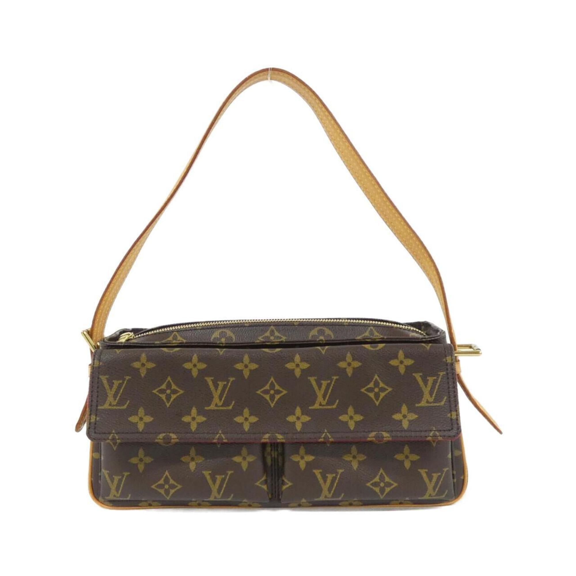 Louis Vuitton Marron Coated Canvas Shoulder Bag (Pre-Owned)