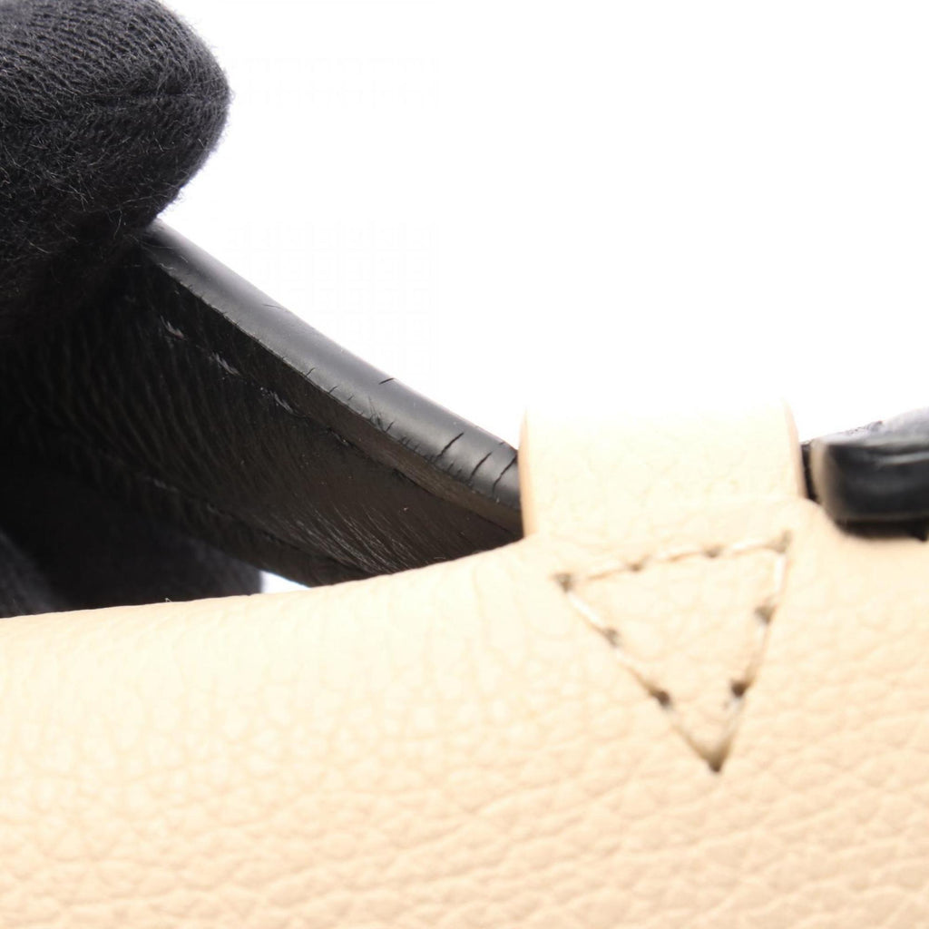 Louis Vuitton Black Ivory Leather Handbag (Pre-Owned)