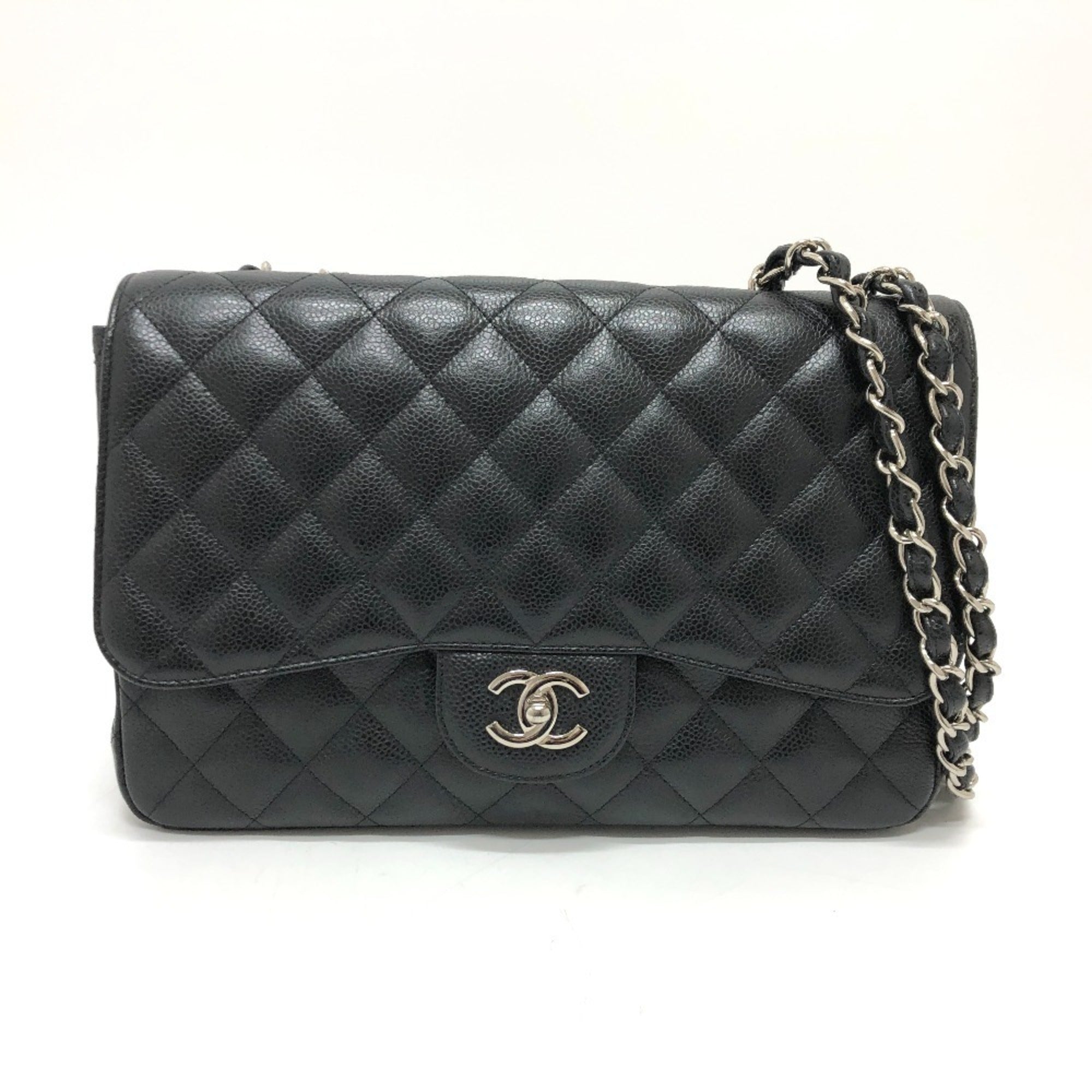 Classic Single Flap Bag Quilted Caviar Jumbo