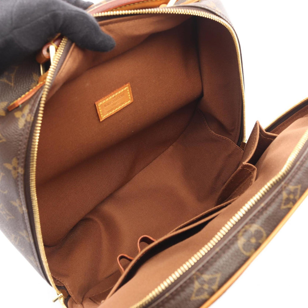 Louis Vuitton Monogram Brown Coated Canvas Leather Handbag (Pre-Owned)