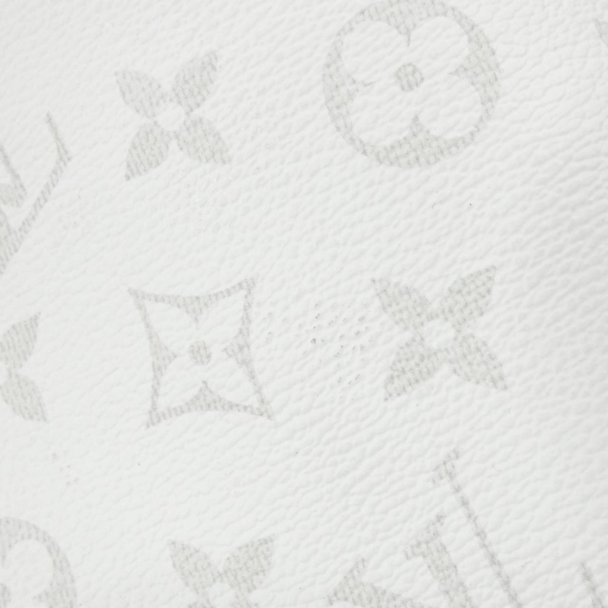 Louis Vuitton White Coated Canvas Leather Handbag (Pre-Owned)