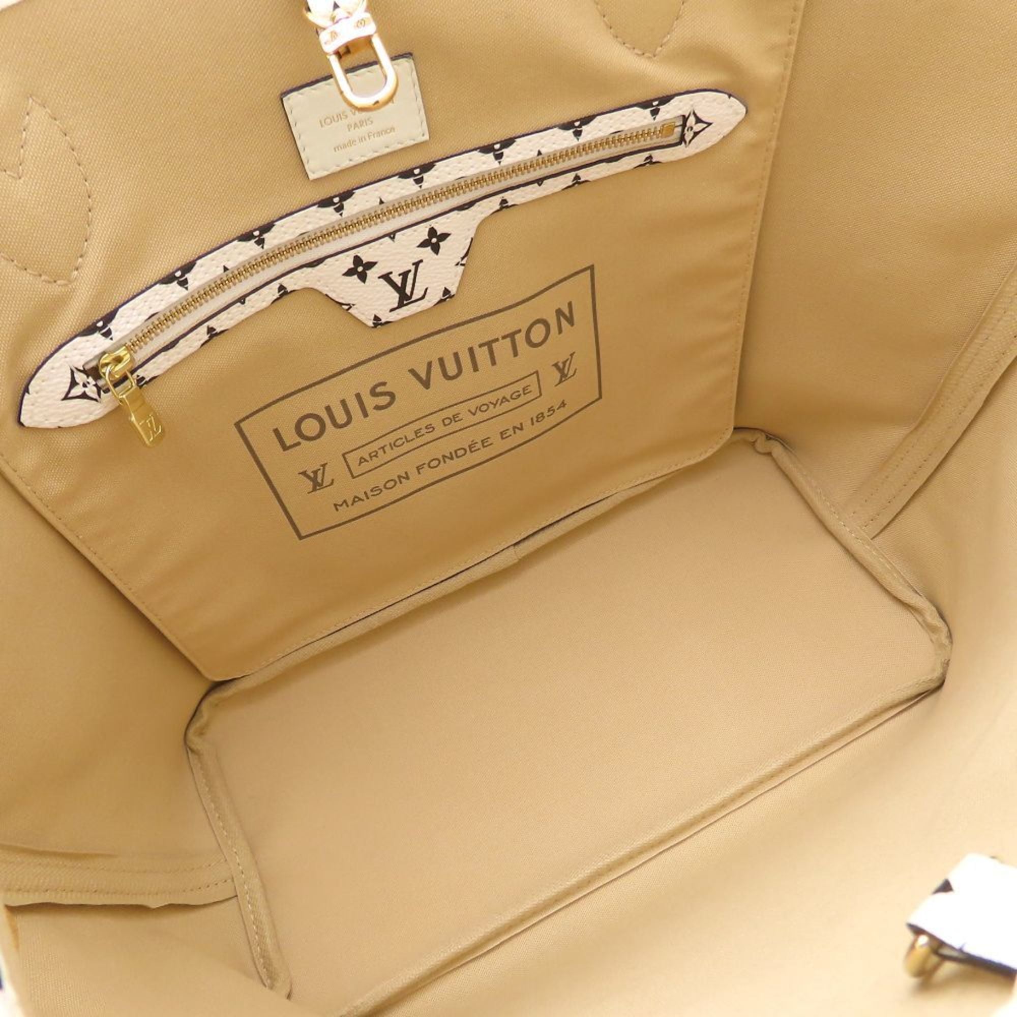 Louis Vuitton Beige Khaki Monogram Tote Bag (Pre-Owned)