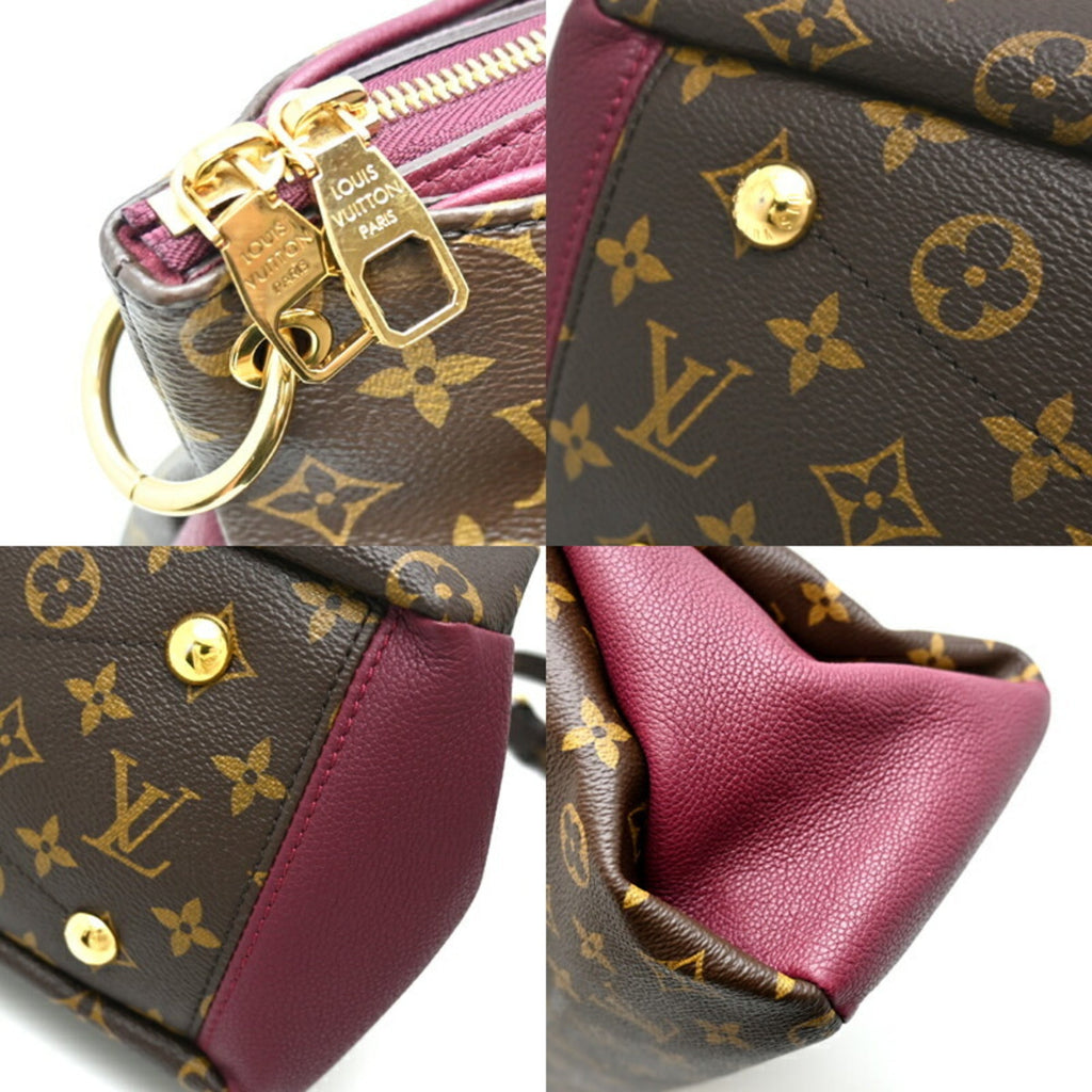 Louis Vuitton Monogram Brown Galle Monogram Purple Monogram Handbag (Pre-Owned)