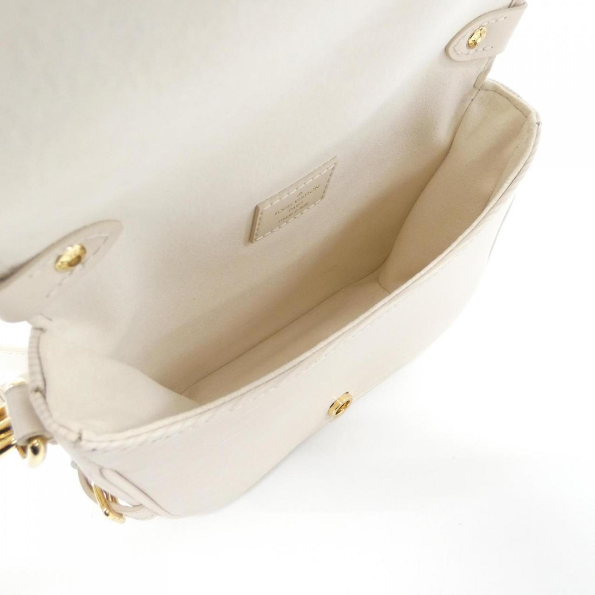 Louis Vuitton Beige Leather Shoulder Bag (Pre-Owned)