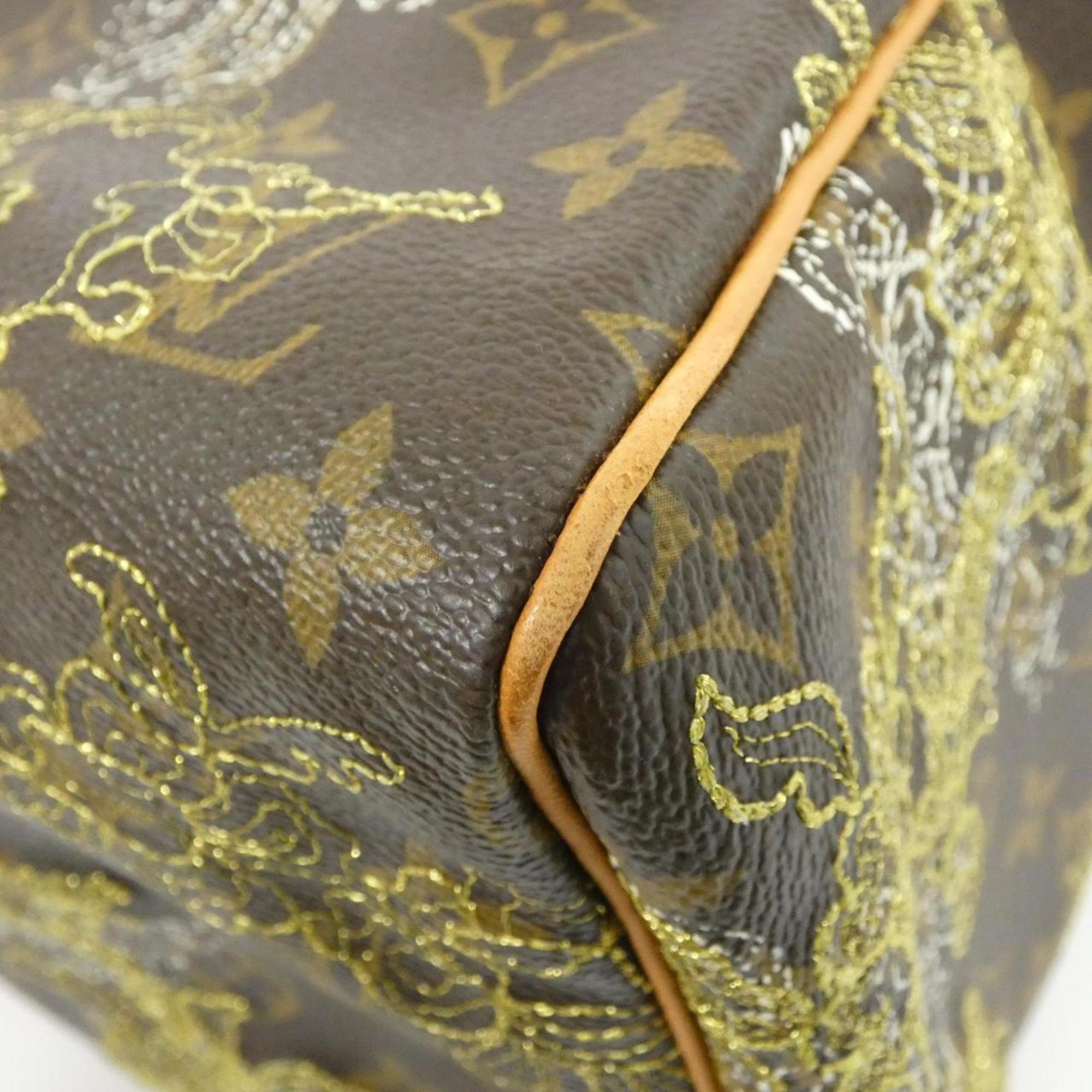 Louis Vuitton Brown Coated Canvas Boston Bag (Pre-Owned)